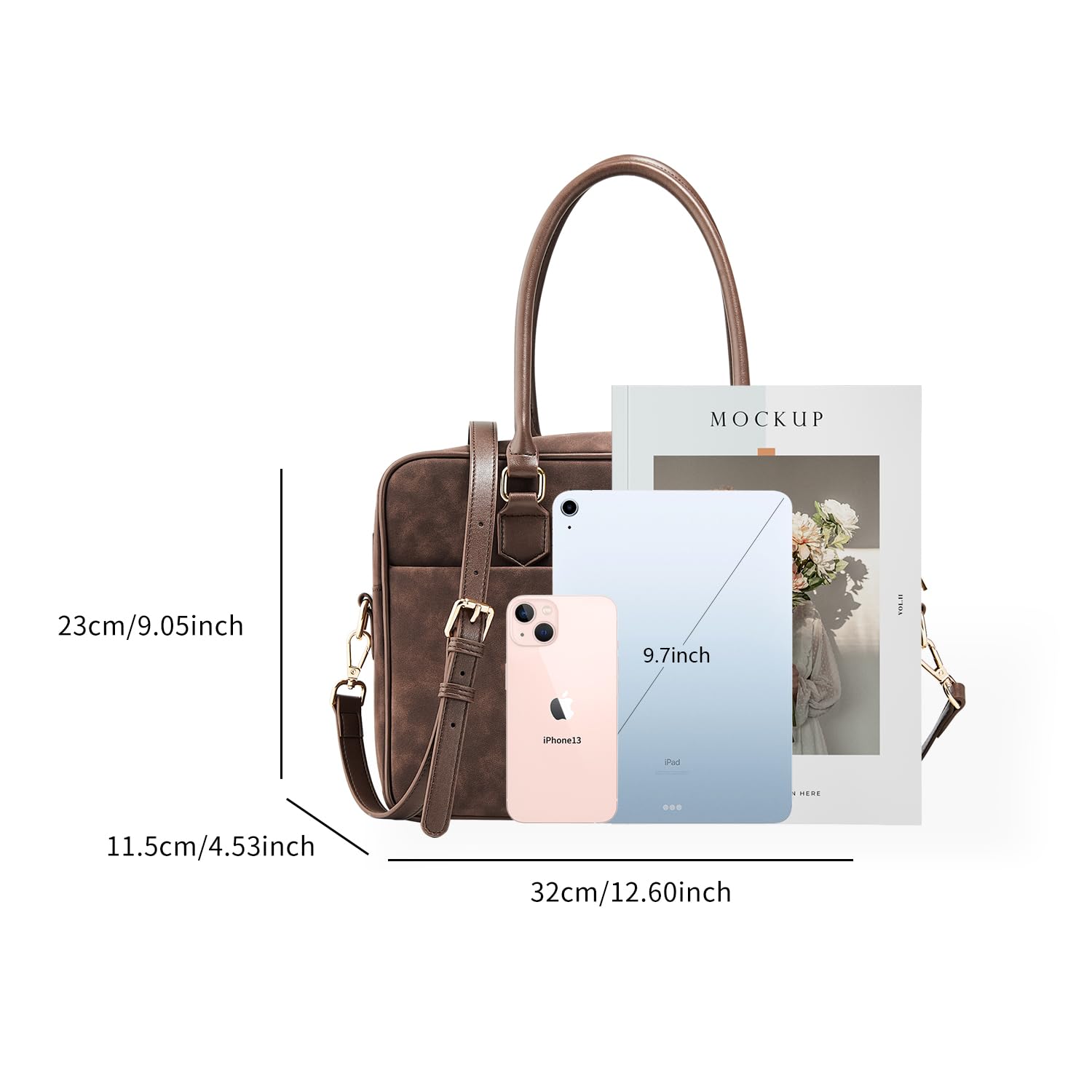 Victoria Hyde Women's Genuine Leather Crossbody Bags & Purses with Matching Square Watches - Elegant Fashion Accessories for Work, Date Night and Everyday Use