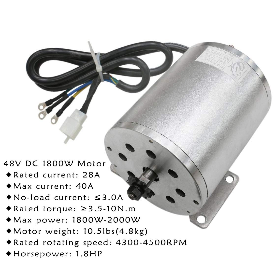 48V 1800W High Speed Brushless DC Motor & 32A ESC Controller Kit - Perfect for eBike, ATV, Go Kart, Moped & DIY Electric Vehicle Projects | Powerful Upgrade for Off-Road & Commuter Applications