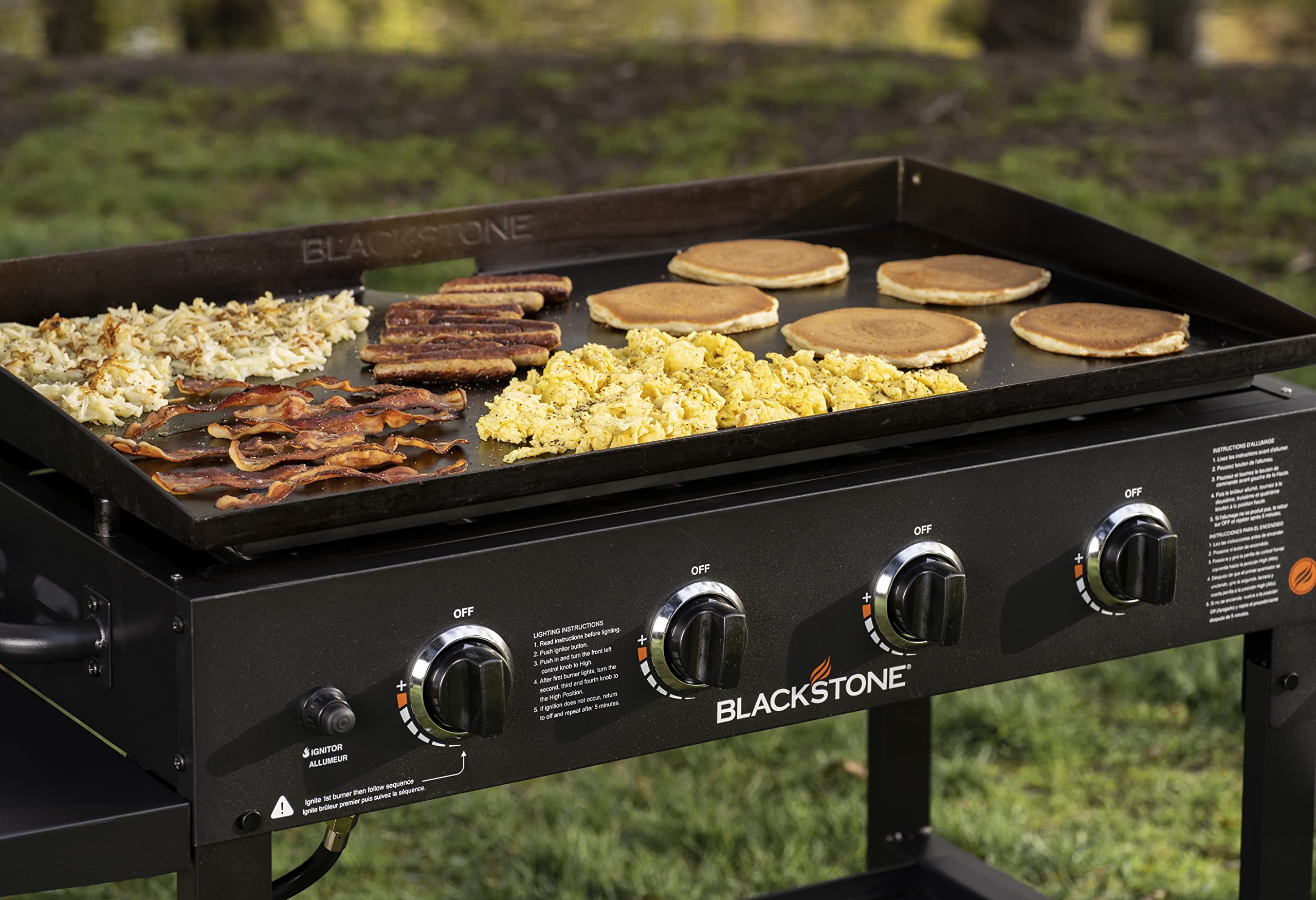 Blackstone 2149 36-Inch Outdoor Flat Top Gas Griddle with Hard Cover & High Shelves - Perfect for Backyard BBQs, Camping & Tailgating
