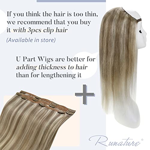 U Part Human Hair Wig 12-20 Inches | 100% Remy Human Hair Extensions | Natural Black & Brown Colors | Perfect for Daily Wear, Parties & Cosplay