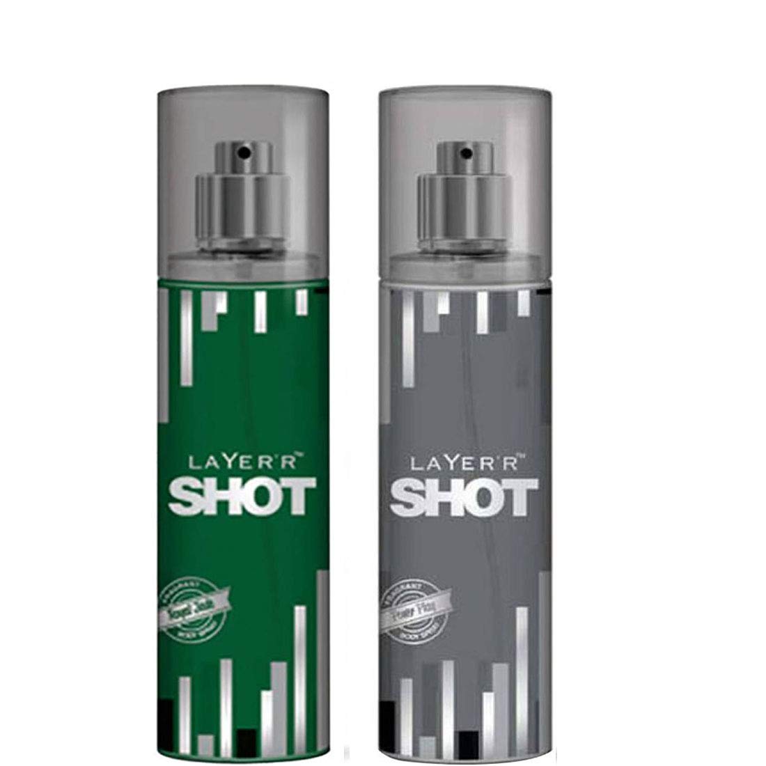 LAYER'R SHOT ROYAL JADE & POWER PLAY Deodorant Set of 2 - Long Lasting Freshness for Men - Perfect for Gym, Work & Daily Use