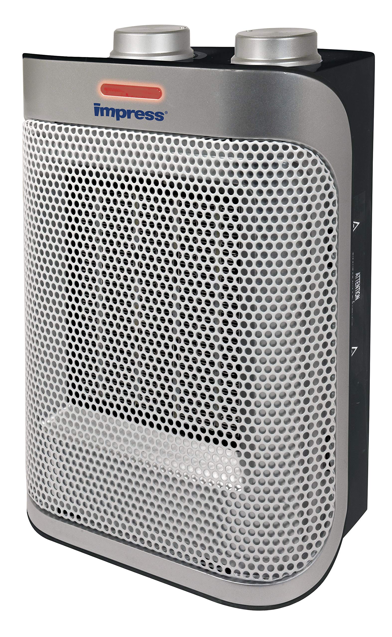 Ceramic Space Heater with Fan - 750W & 1500W Adjustable Thermostat, Safety Switch - Modern Design for Home, Office & Bedroom Use