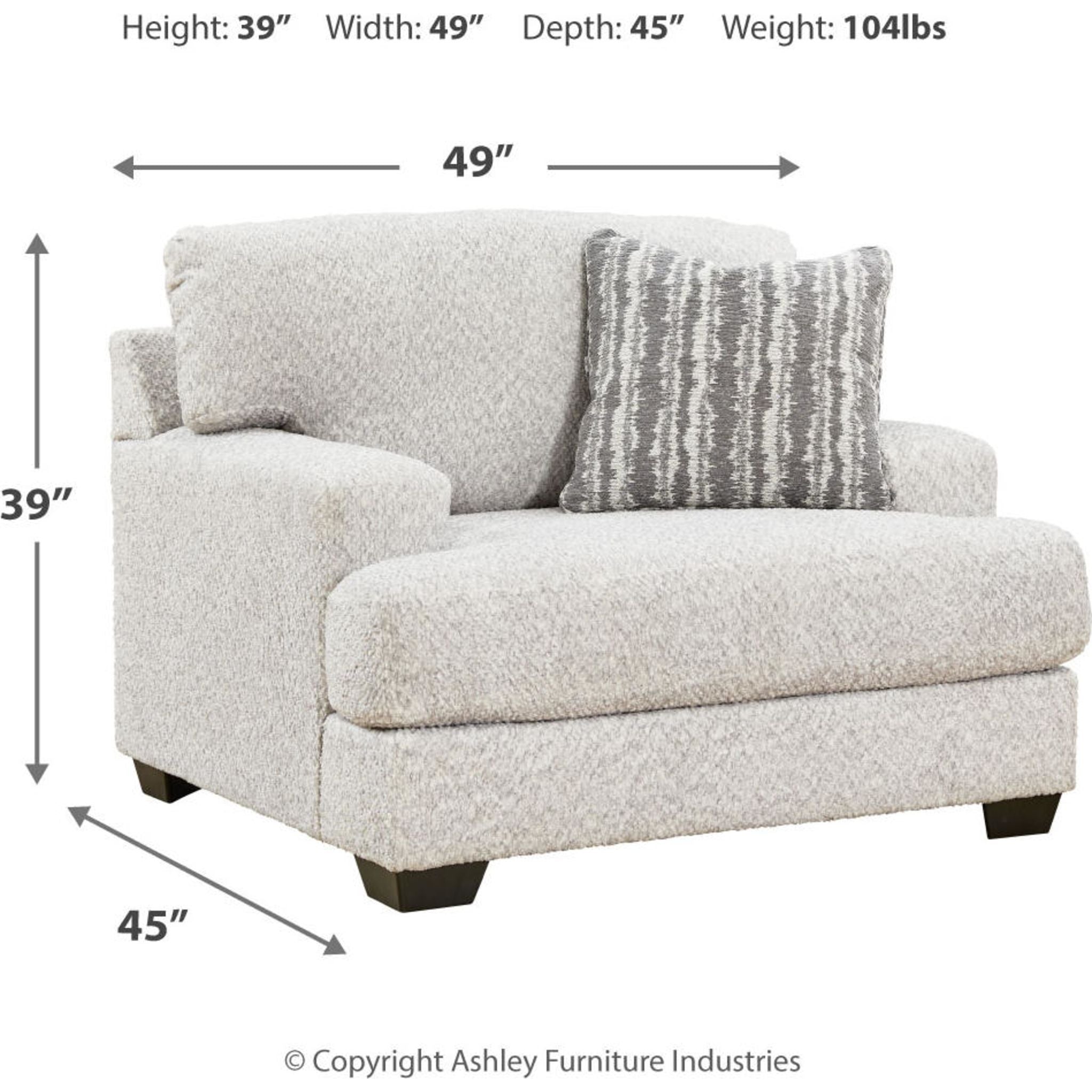 Brebryan Oversized Chair and a Half - Soft Flannel Upholstered Accent Chair for Living Room, Bedroom, or Reading Nook - Cozy Lounge Seating with Plush Comfort