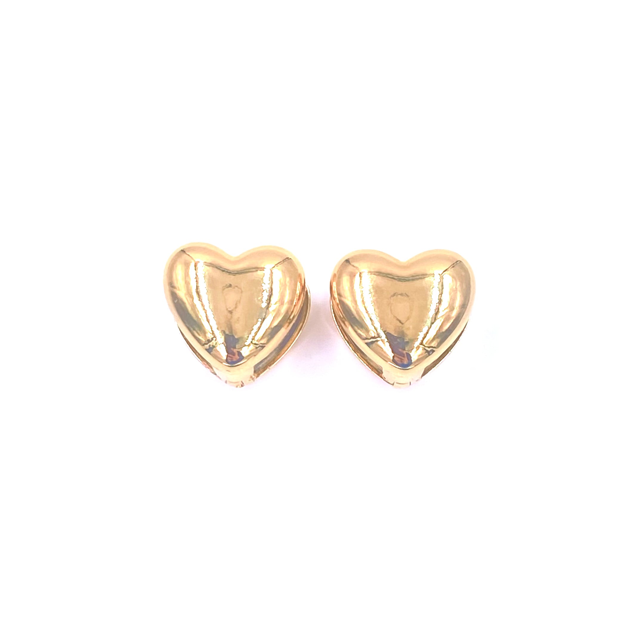 Ashley Gold Stainless Steel Gold Plated Small Heart Cuff Earrings for Women - Trendy Dainty Huggie Hoop Earrings for Everyday Wear, Date Night & Gift Giving
