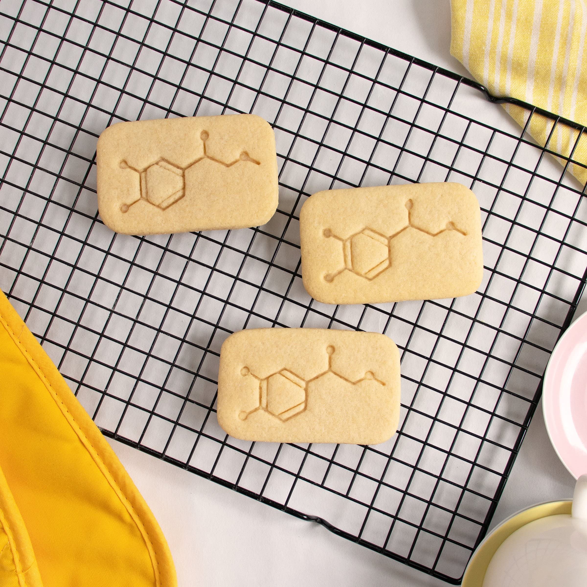 Adrenaline Molecule Cookie Cutter - 1 Piece Stainless Steel Science Chemistry Baking Tool for Molecular Gastronomy, Science Party, and Nerdy Desserts