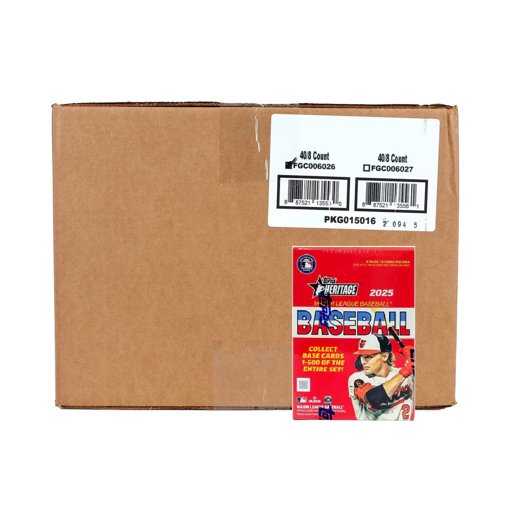 2025 Topps Heritage Baseball Blaster Box - 40 Box Case | Collectible Baseball Cards for Sports Fans & Collectors | Perfect for Trading, Gifts, and Display