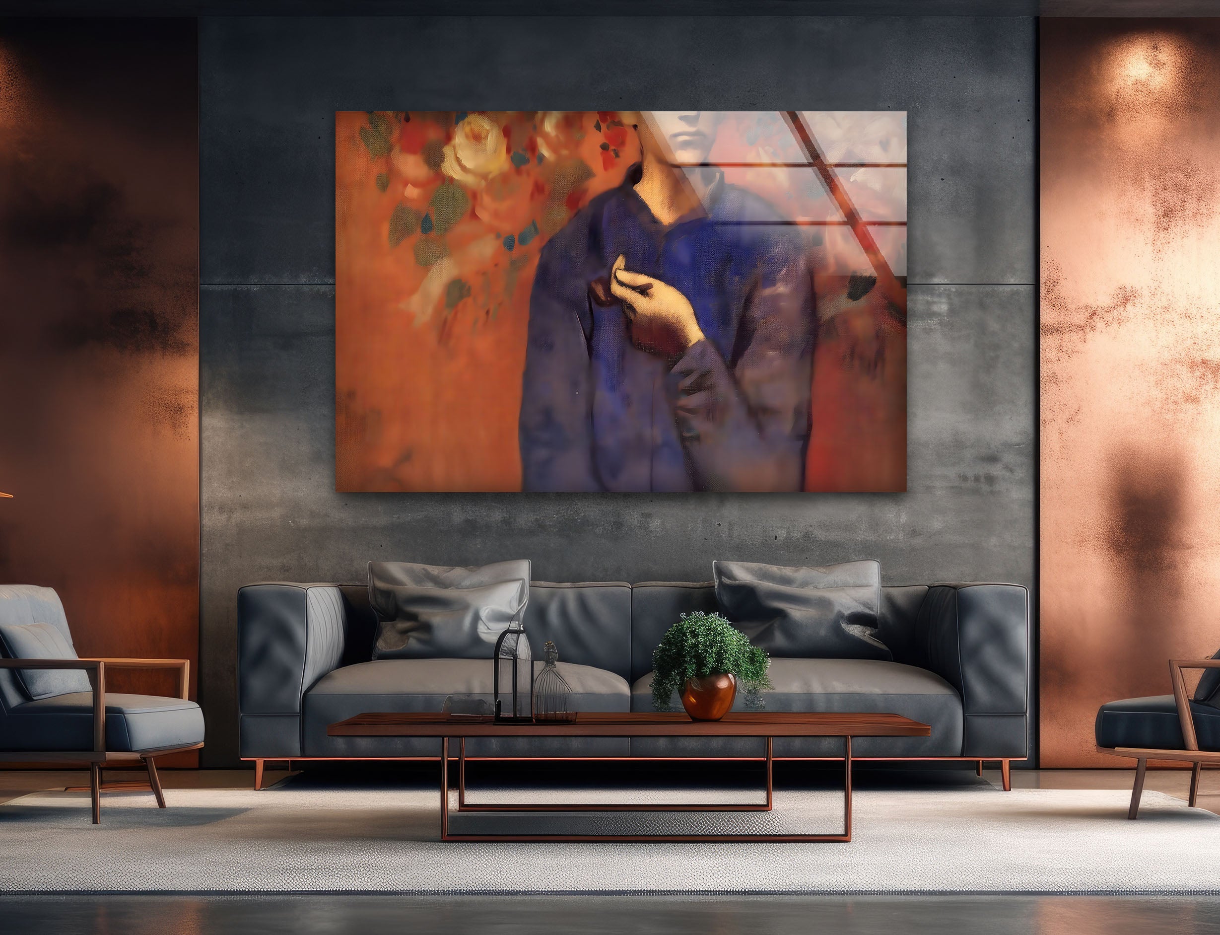 Pablo Picasso 'A Boy with a Pipe' Glass Wall Art - Modern Home Decor for Living Room, Office & Bedroom