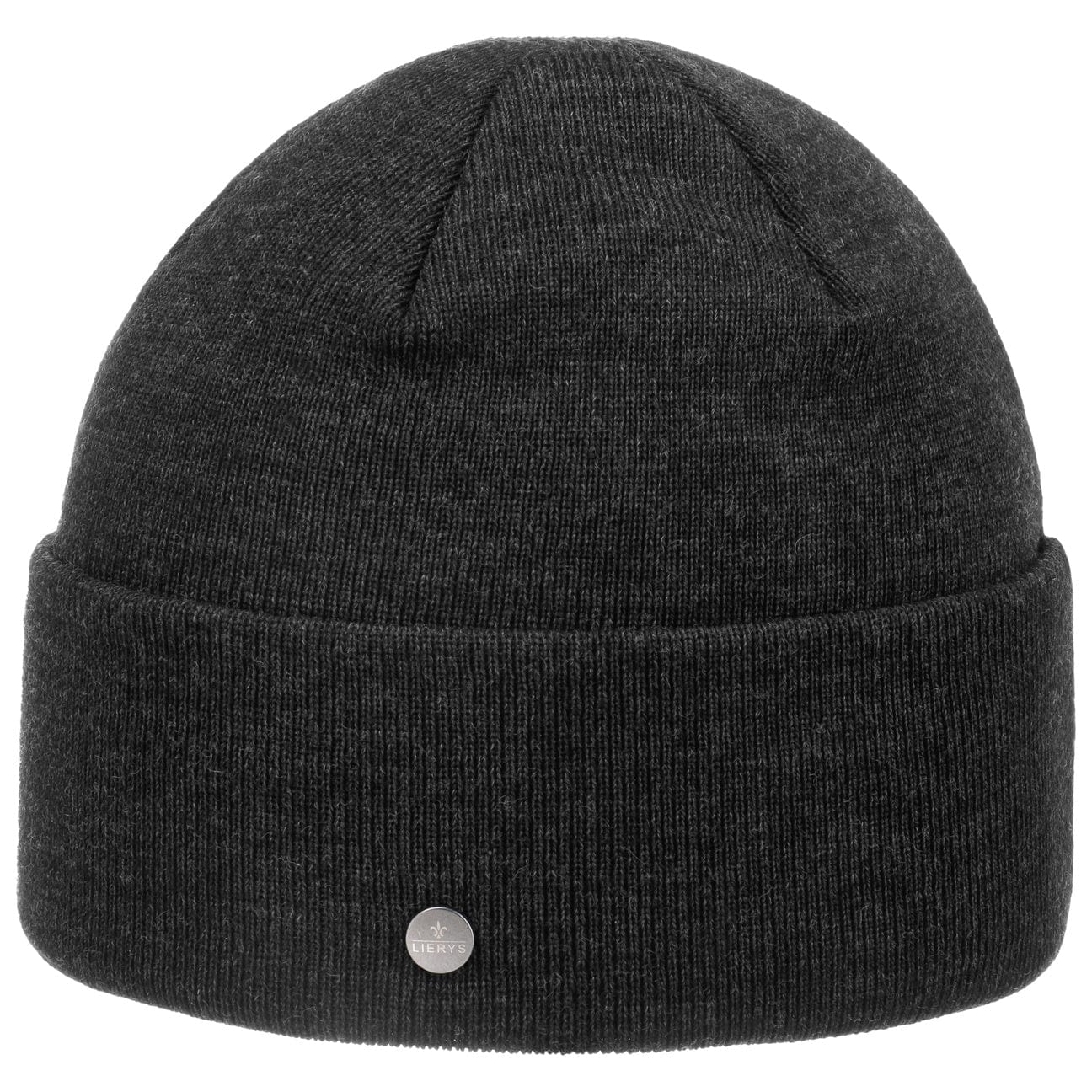 Lierys GOTS Certified Merino Wool Knit Hat with Foldable Cuff - Warm Winter Beanie for Outdoor Activities, Skiing & Hiking
