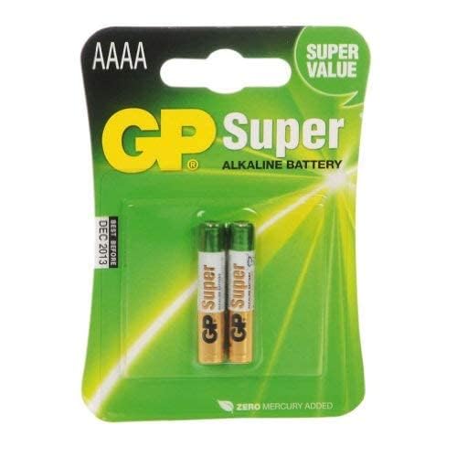 GP25A-C2 Super Alkaline AAAA Batteries (2-Pack) - Long-Lasting Power for Digital Cameras, Calculators & Small Electronics