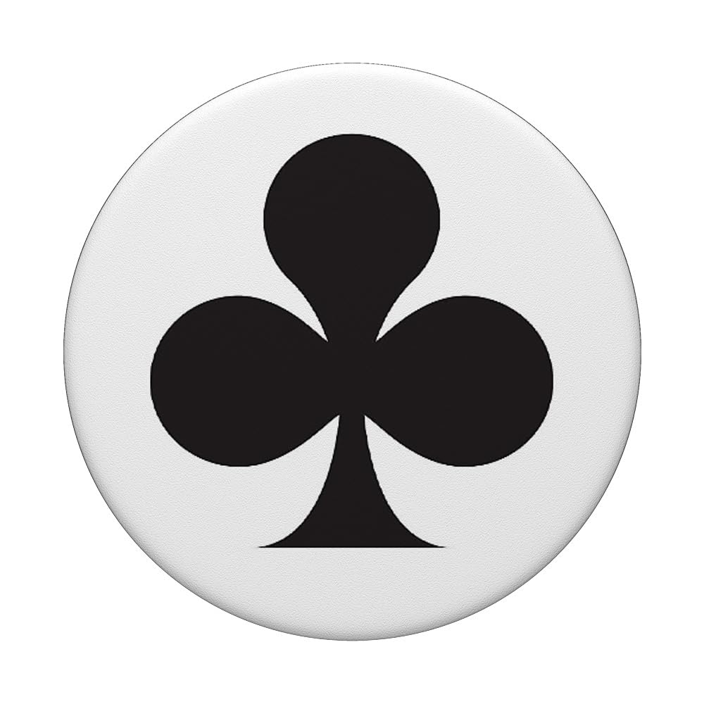 Clubs Playing Cards Pop Socket - Phone Grip & Stand with Secure Hold - Perfect for Gaming Nights & Mobile Entertainment
