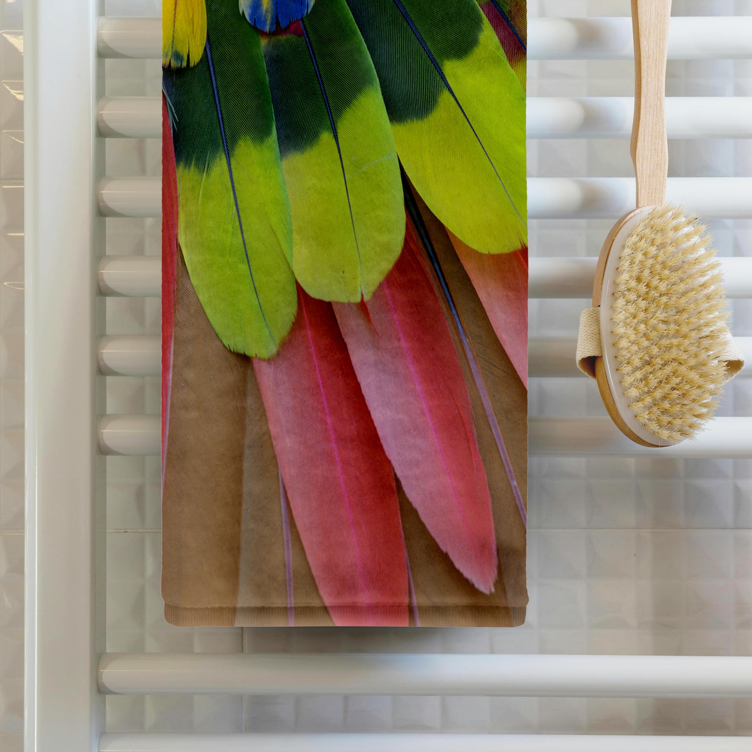 3D Printed Feather Headdress Towels - San Miguel De Allende Mexico Inspired Native Animal Design - Soft Bath & Beach Towels for Home Decor, Travel & Gifts (twl-330888-1)