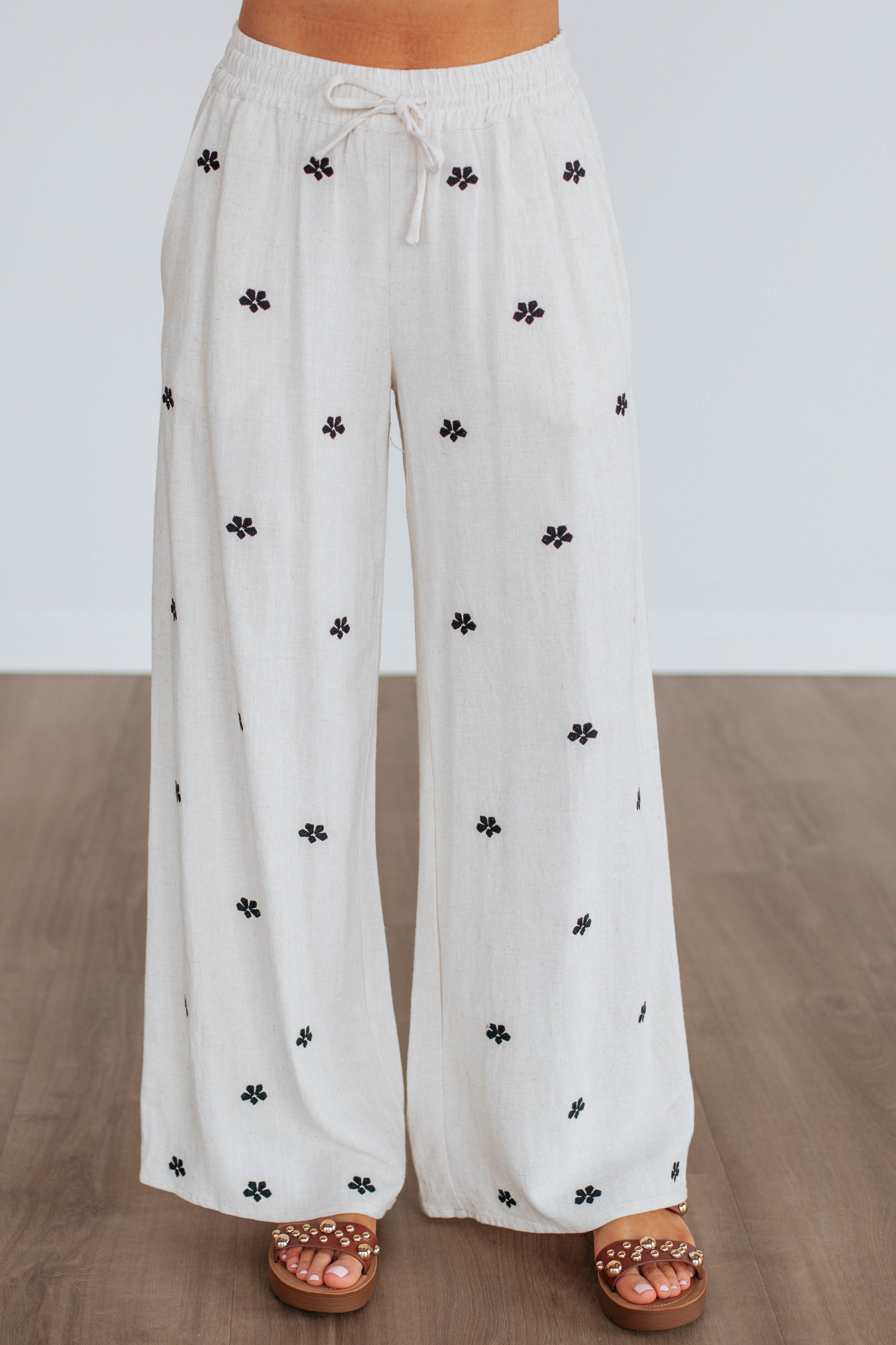 Brinley Linen Pants for Women - Breathable Summer Wide Leg Trousers - Perfect for Beach, Vacation & Casual Wear