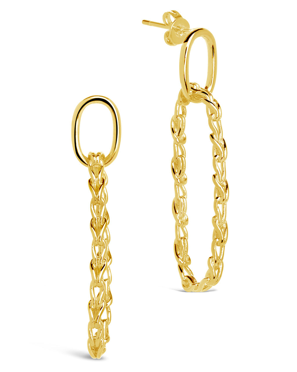 Layney Interlocking Chain Drop Earrings for Women - Trendy Gold Plated Dangle Earrings - Perfect for Parties, Weddings & Everyday Wear
