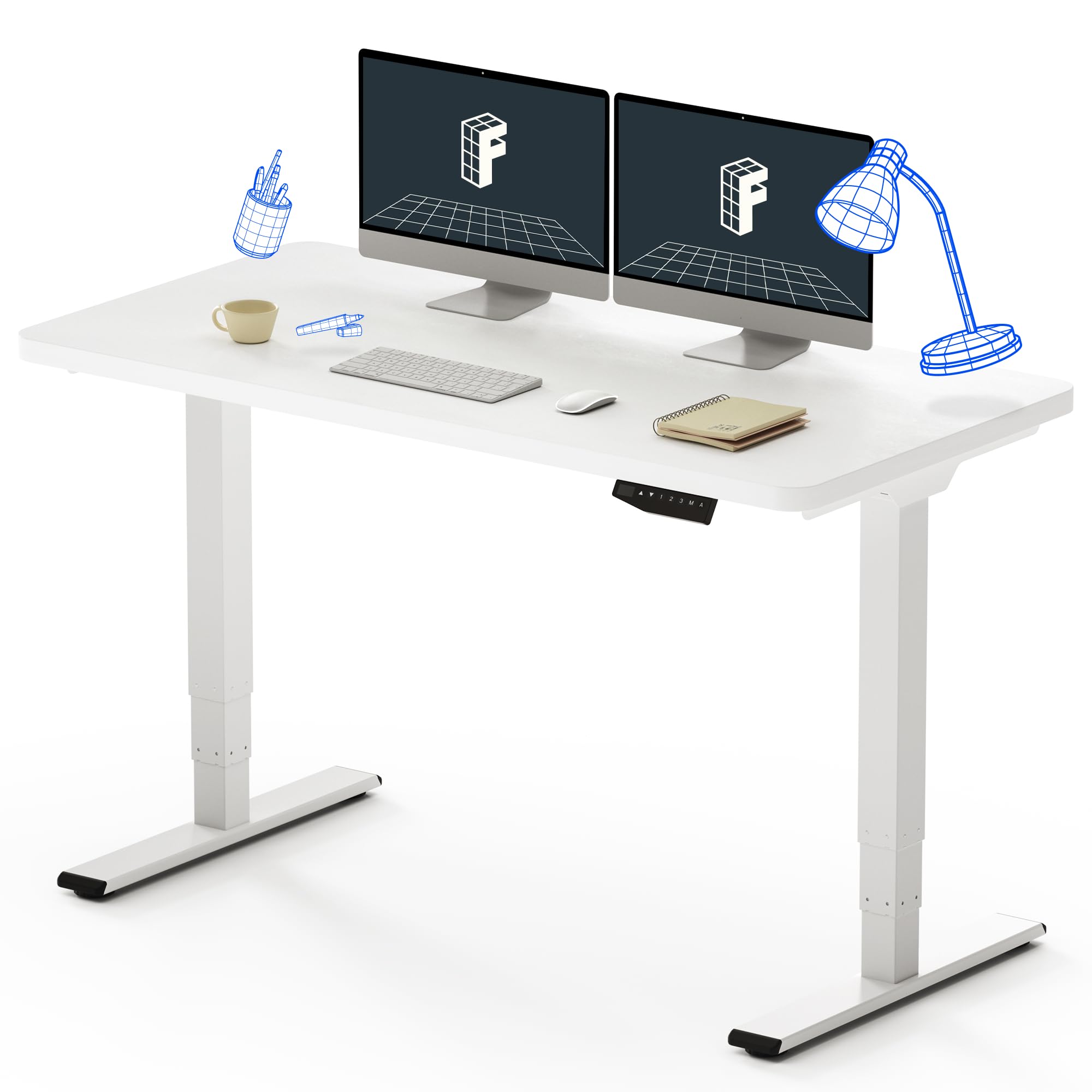 FLEXISPOT Pro 3-Stage Dual Motor Electric Standing Desk 55