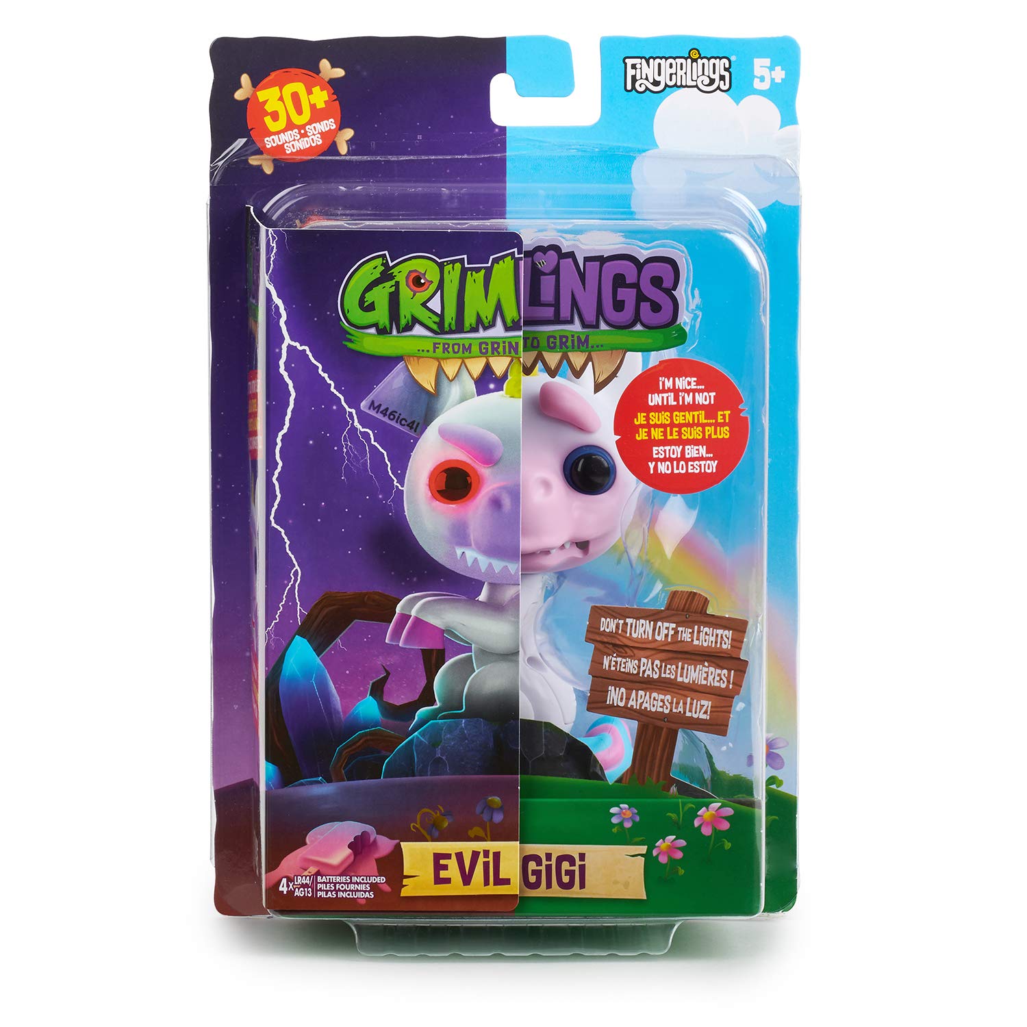 WowWee Grimlings Unicorn - Interactive Plush Animal Toy for Kids, Light-Up & Sound Effects, Perfect Gift for Girls & Boys - Playtime, Birthday, Christmas Gifts
