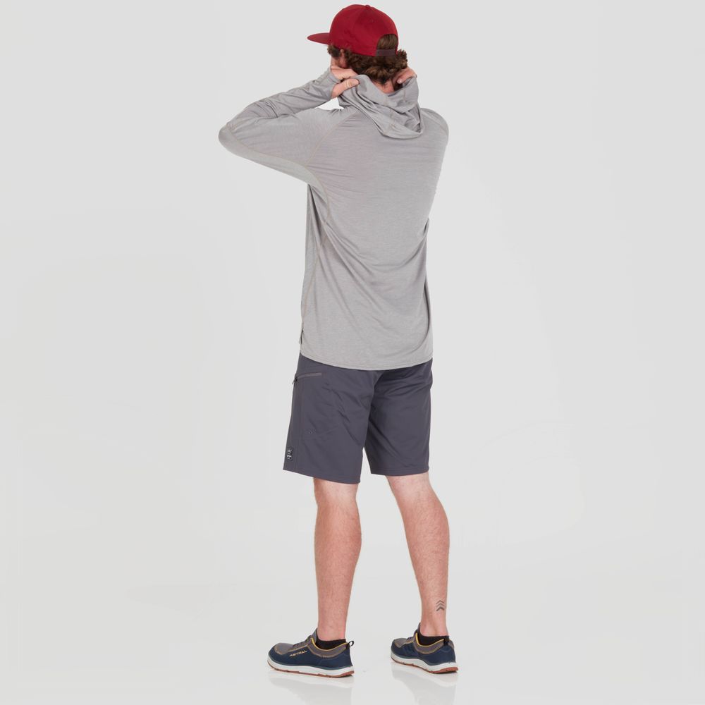 NRS Men's Silkweight Hoodie - Lightweight & Breathable Performance Hooded Shirt for Outdoor Activities - Hiking, Camping & Water Sports Gear
