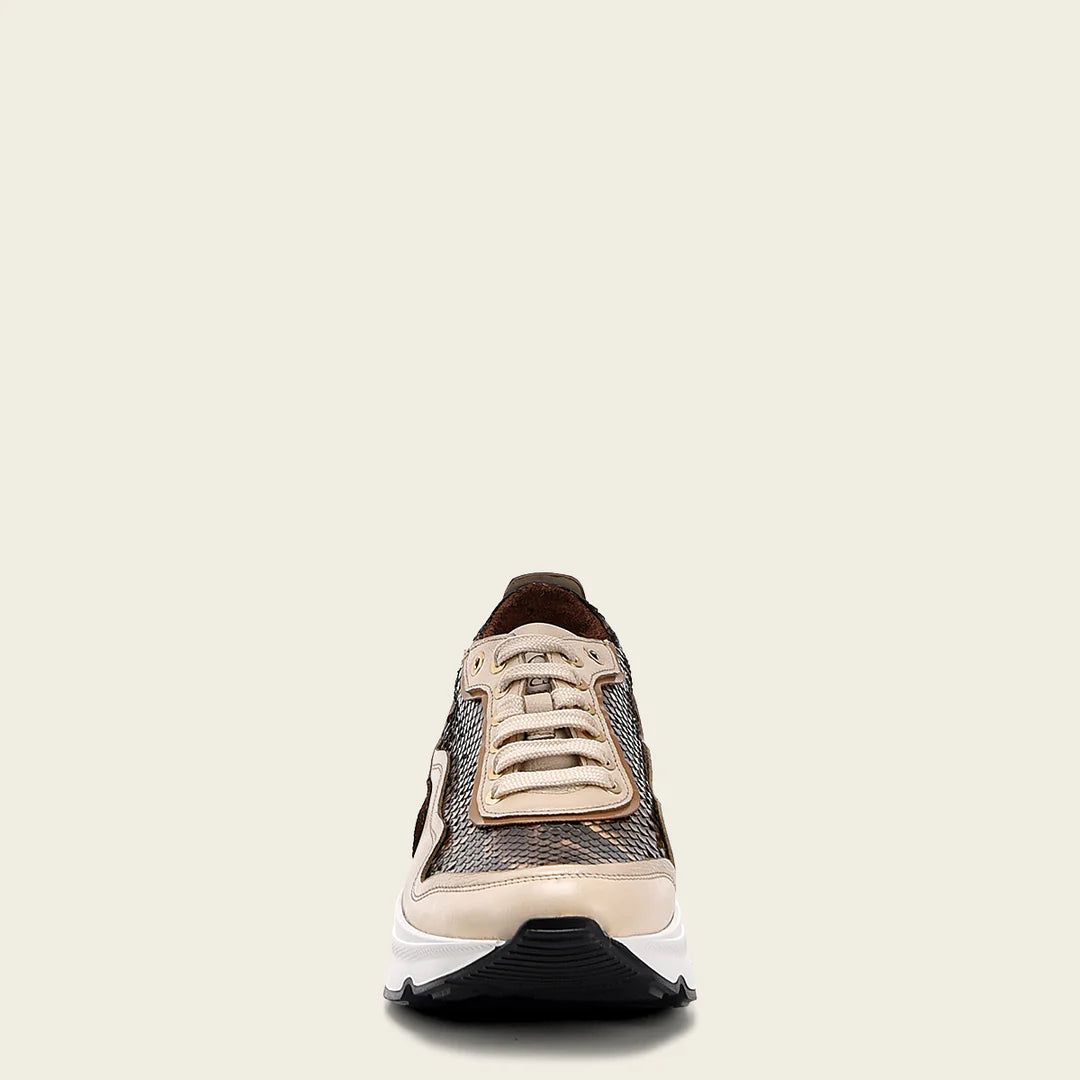 Women's Honey Python Sneakers A09PBVW - Stylish & Comfortable Casual Shoes for Walking, Work & Everyday Wear