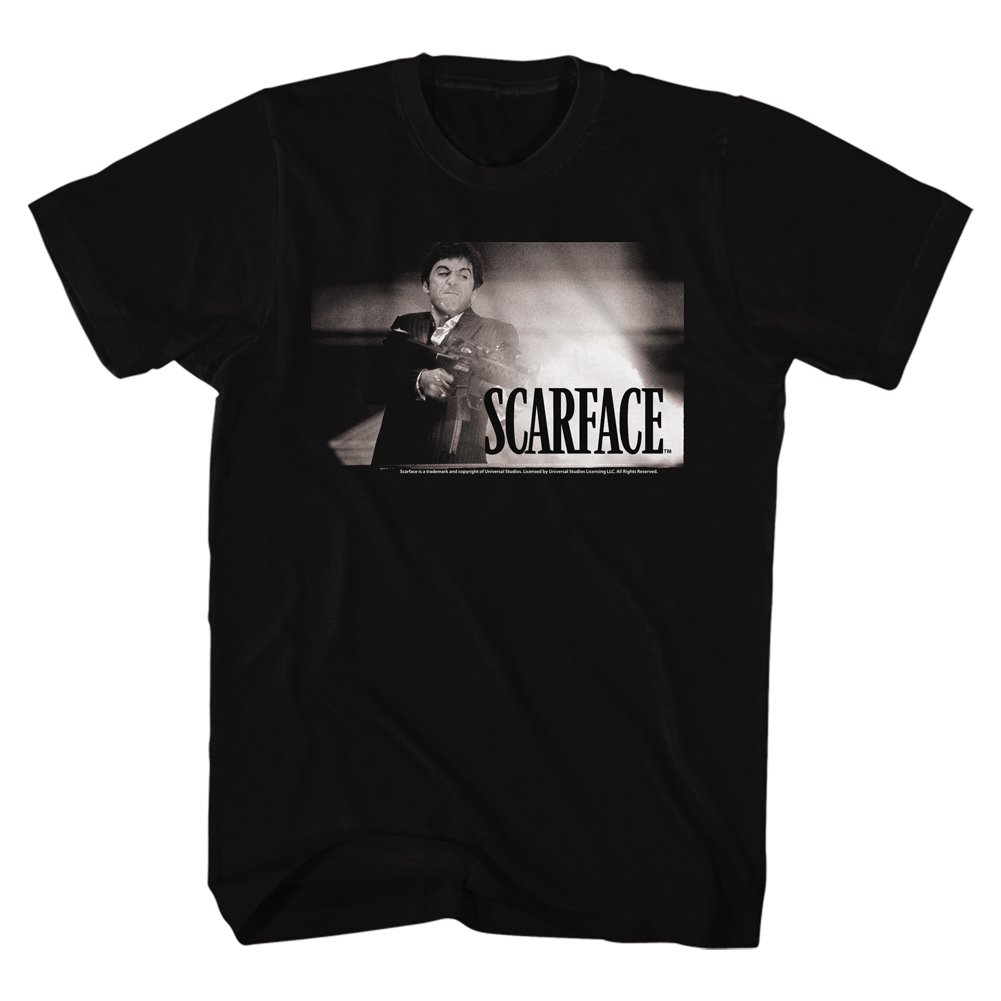 Scarface 1983 Gangster Movie T-Shirt - Al Pacino Tony Montana Quote Tee - Vintage Crime Film Merchandise - Perfect for Movie Nights, Cosplay & 80s Themed Parties