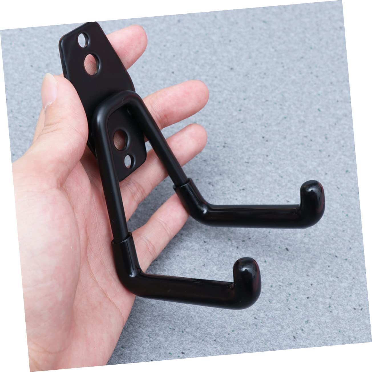 Heavy Duty Black Metal Wall Hooks - 10 Pack Anti-Slip Garage Hangers for Warehouse, Garden Tools, Bikes & Sports Equipment - Durable Storage Solution for Home, Office, Balcony Organization