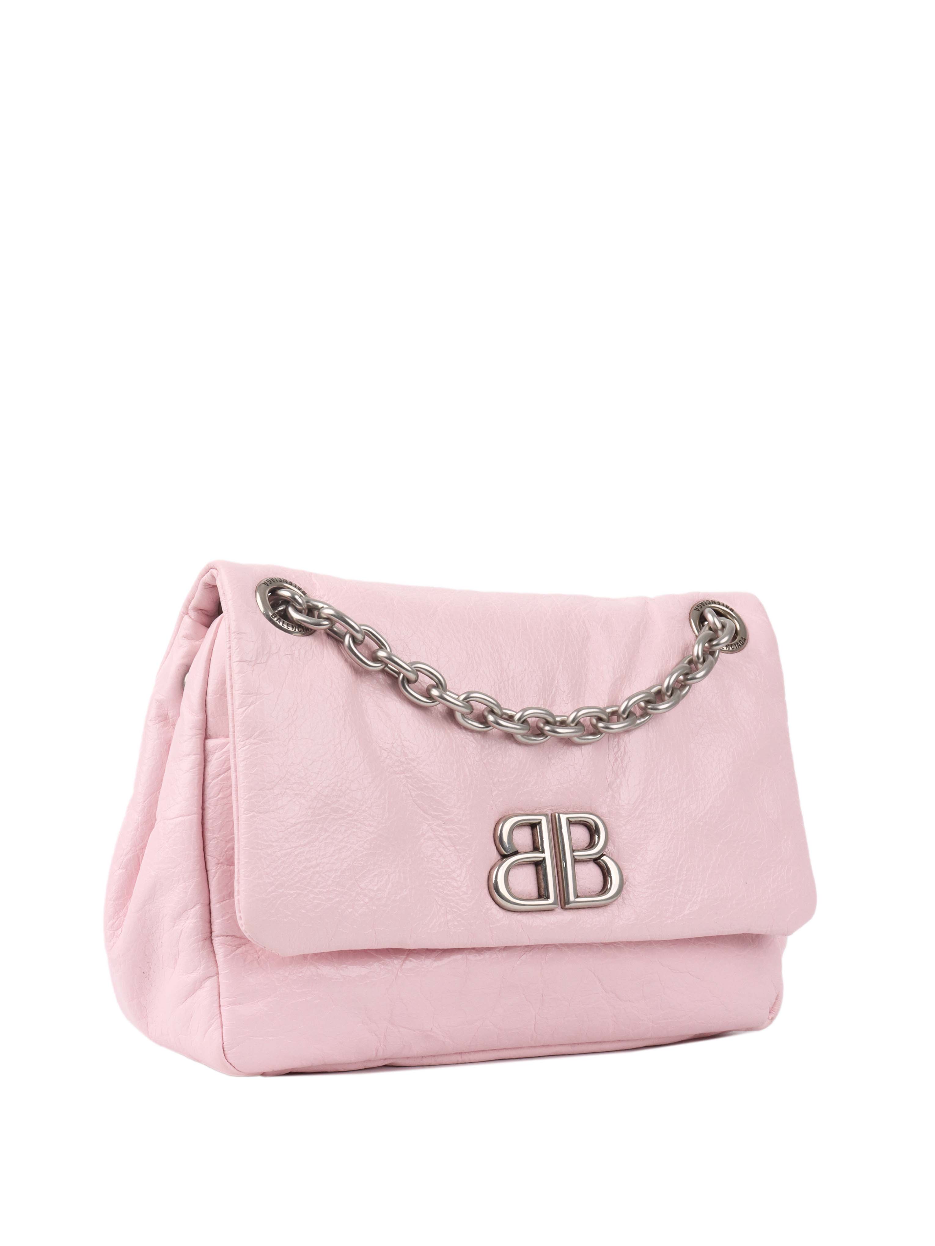 Balenciaga Monaco Mini Bag in Petal Pink - Luxury Crossbody Purse for Women, Perfect for Parties, Dates & Everyday Use