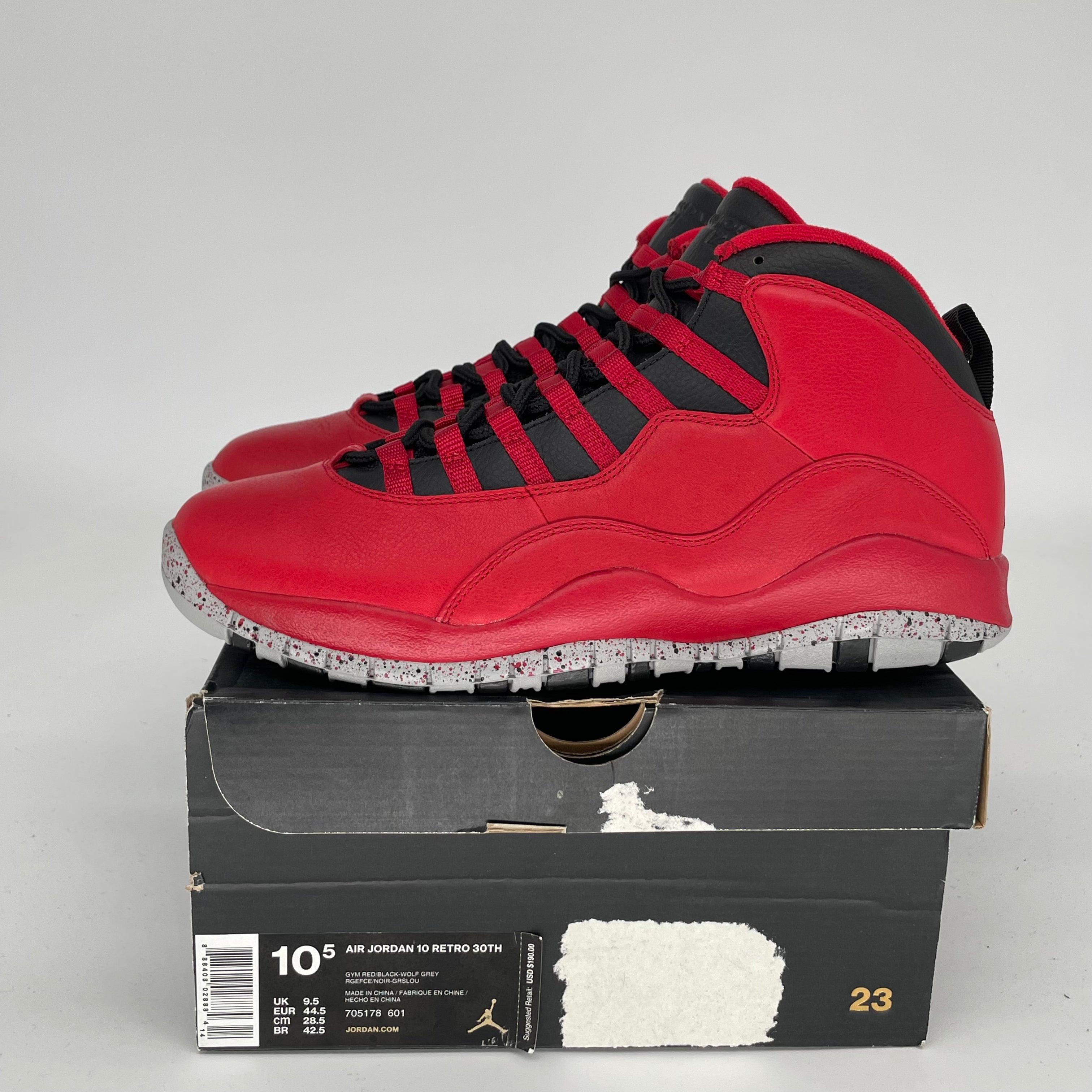 AIR JORDAN 10 BULLS OVER BROADWAY Men's Basketball Shoes Size 10.5 - 705178-601 | Retro Sneakers for Streetwear & Sports Performance