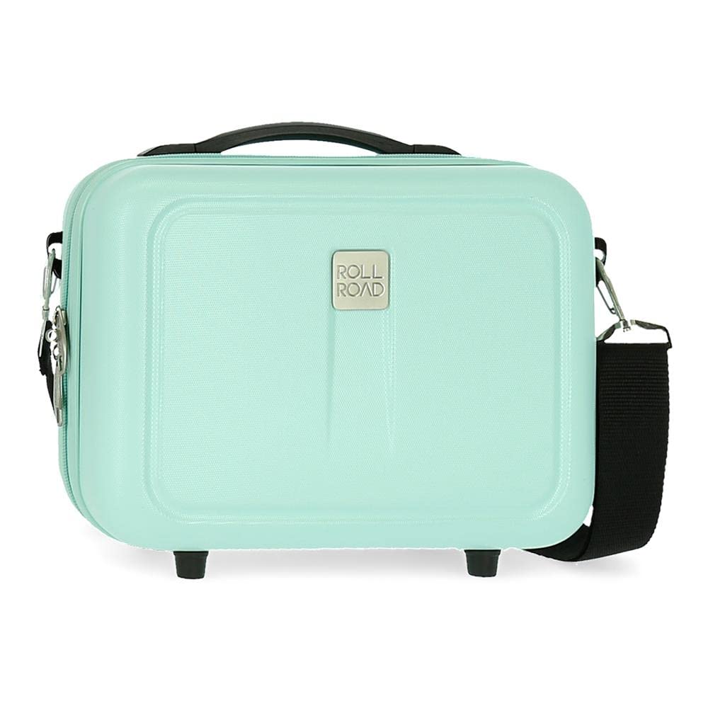 Adjustable ABS Toiletry Bag 9.14L - Black & Turquoise for Travel