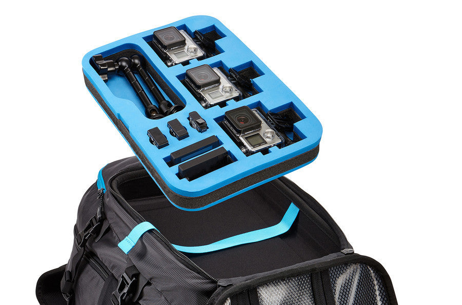 Thule Legend Waterproof Backpack for GoPro Cameras - Durable Black Hiking & Travel Backpack for Adventure Photography & Outdoor Activities