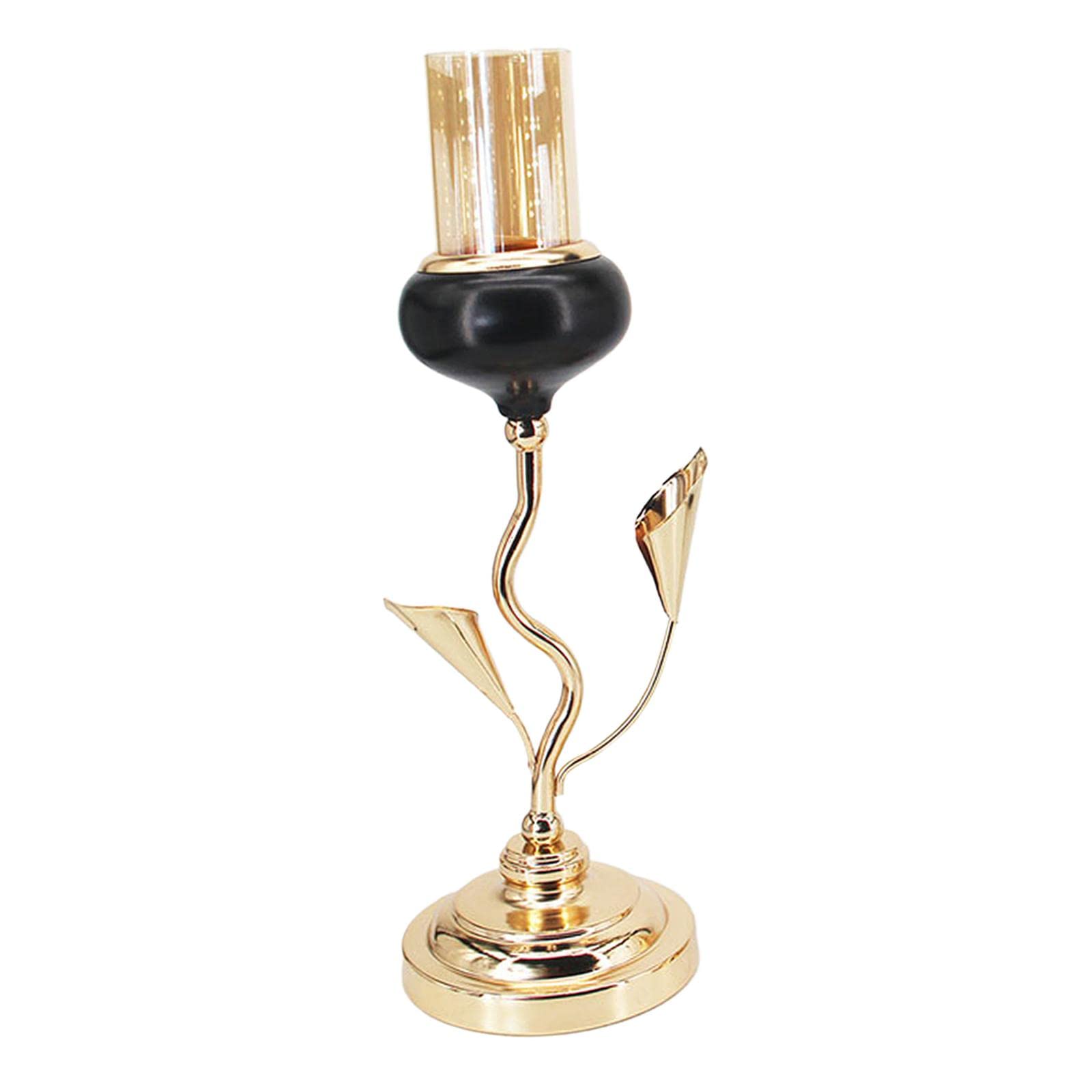 Baoblaze European Style Rose Shaped Pillar Candle Holder - 11x33cm Elegant Candlestick Stand for Romantic Candlelight Dinners, Weddings & Home Decor