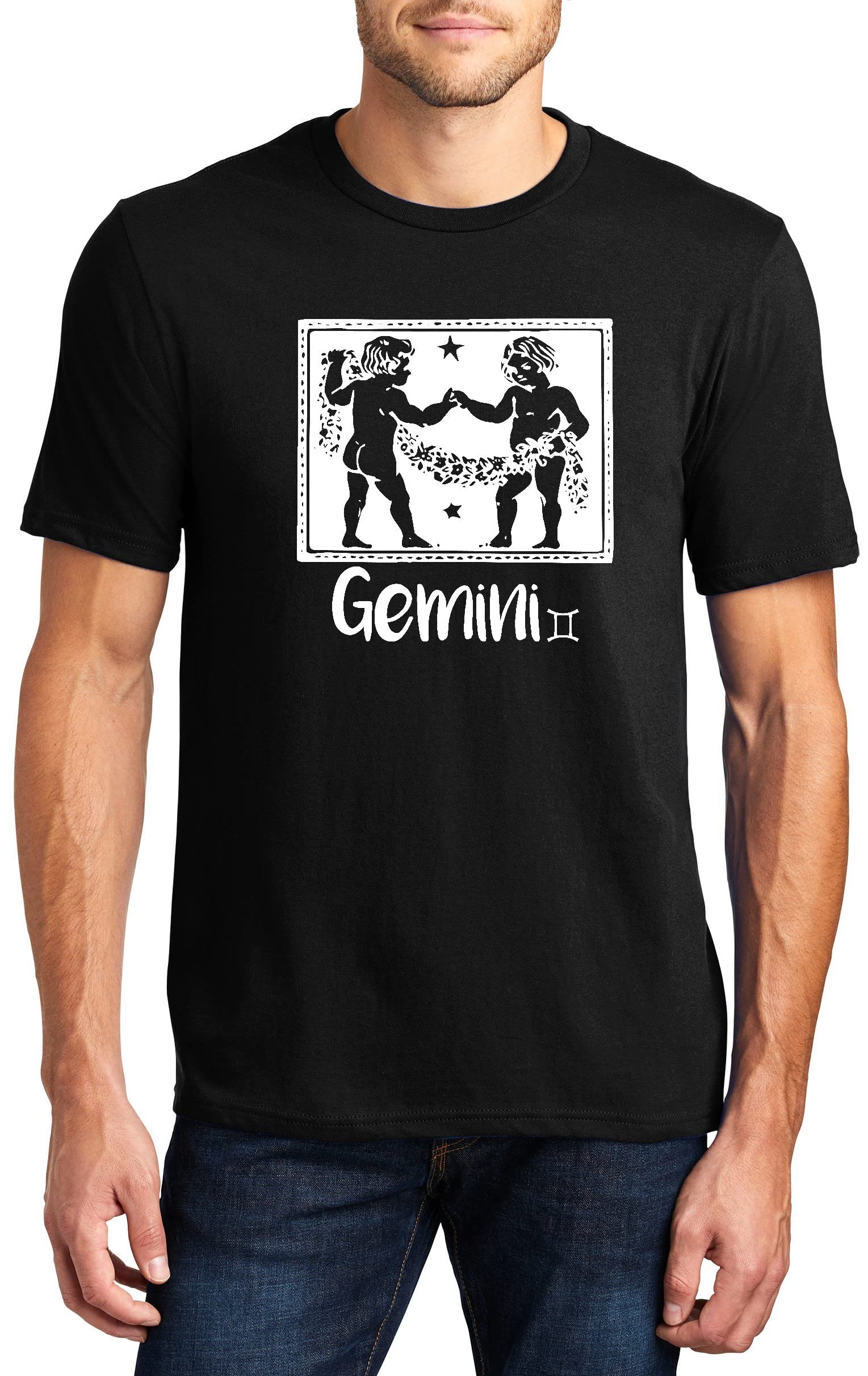 Funny Gemini Zodiac T-Shirt for Men - Soft Cotton Graphic Tee - Perfect for Casual Wear, Gifts & Horoscope Lovers