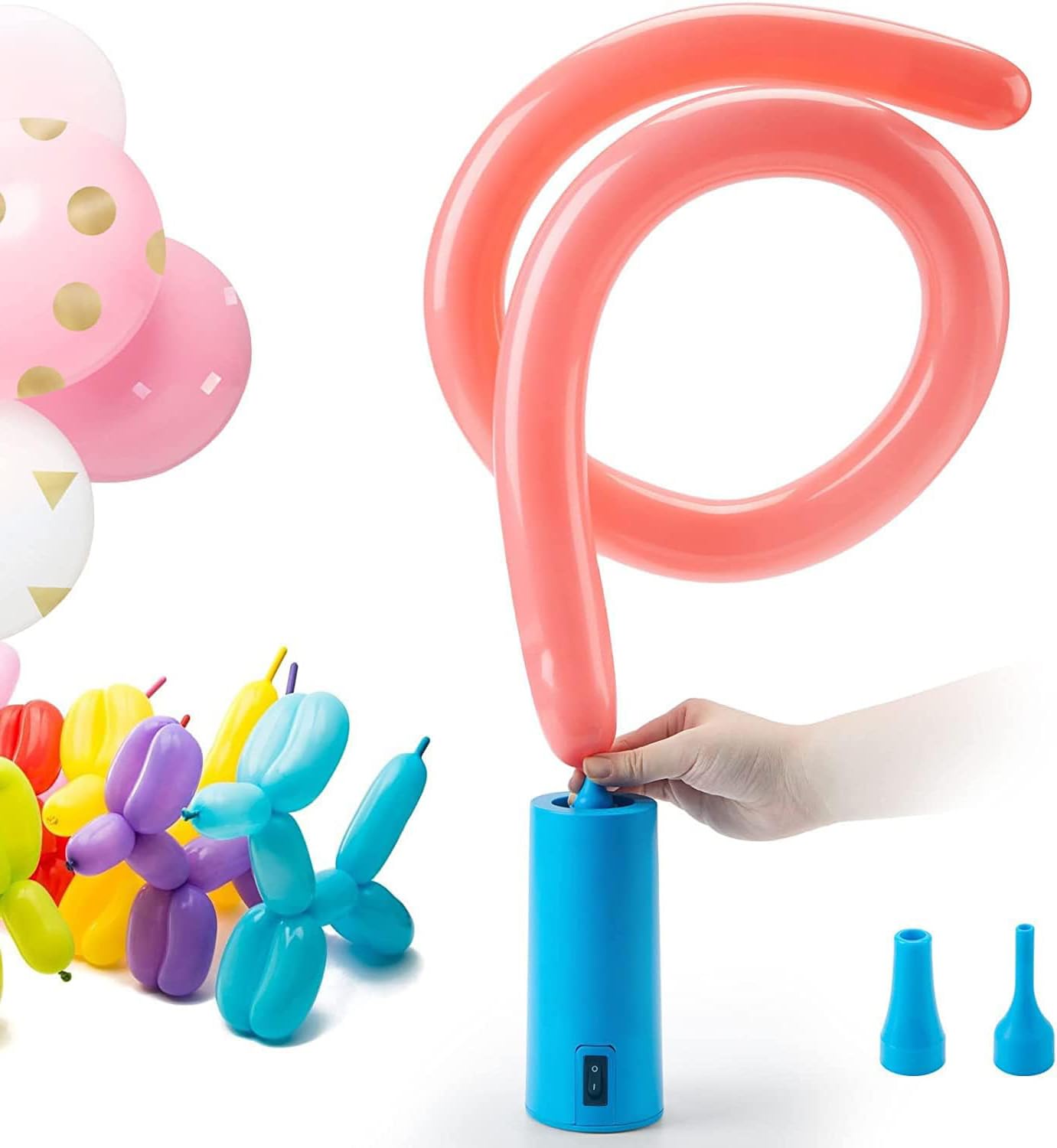 Electric Balloon Pump - Portable Air Inflator for Party Balloons, Quick & Easy Inflation for Birthday, Wedding & Holiday Decorations - Perfect for Events, Parties & Home Celebrations