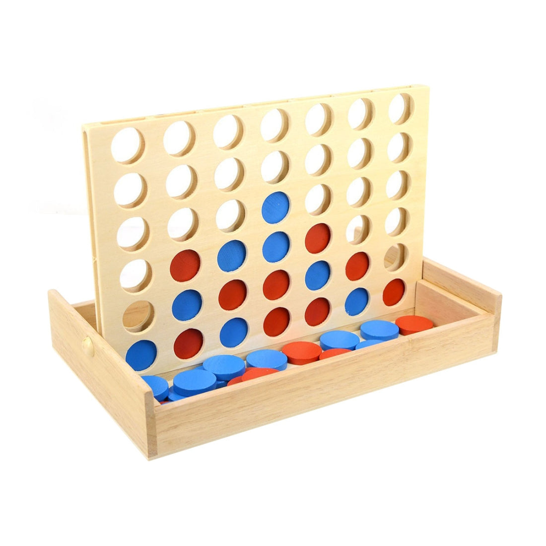 Vertical Link Panel Checkers Game Set - Classic Board Game for Family Fun, Strategy Play & Indoor Entertainment