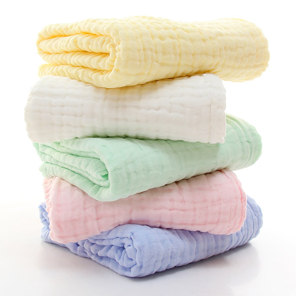 **Soft & Absorbent 6-Layer Baby Muslin Cotton Bath Towel – 44''X44'' – Gentle Washcloths & Blanket for Newborns, Bath Time, Air-Conditioned Rooms & Nursery Essentials**