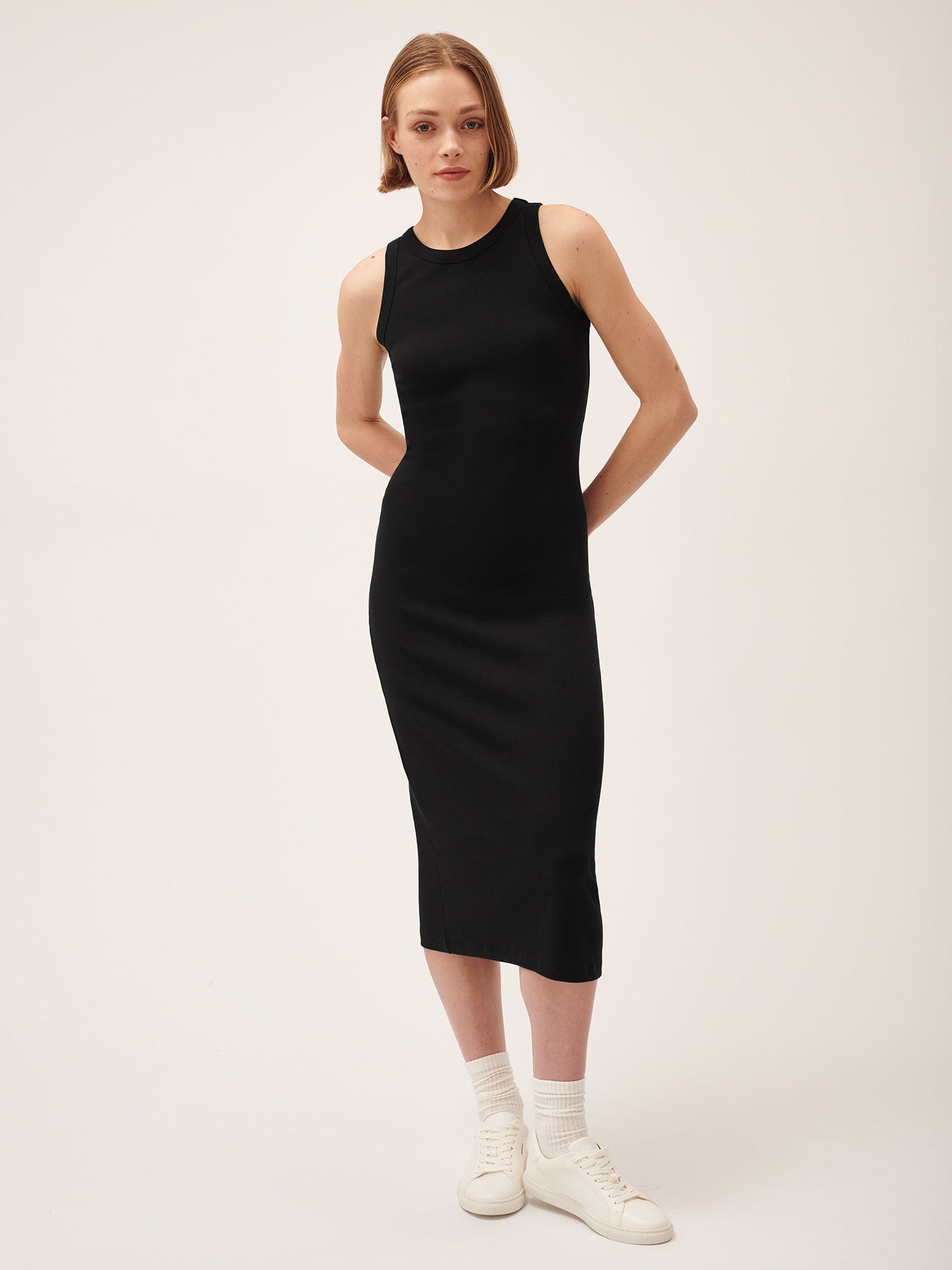 Women's 365 Lightweight Ribbed Tank Dress - Black | Casual Summer Dress for Beach, Vacation & Everyday Wear