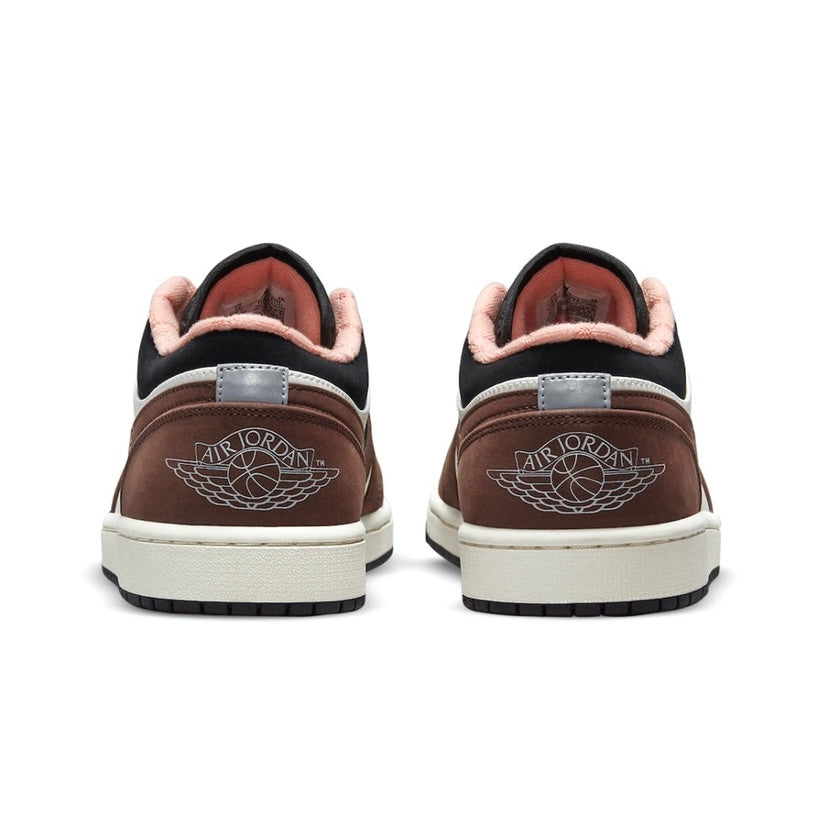 Air Jordan 1 Low Sneakers - Mocha Light Chocolate Crimson Bliss Colorway - Men's Basketball Shoes for Casual Wear & Street Style