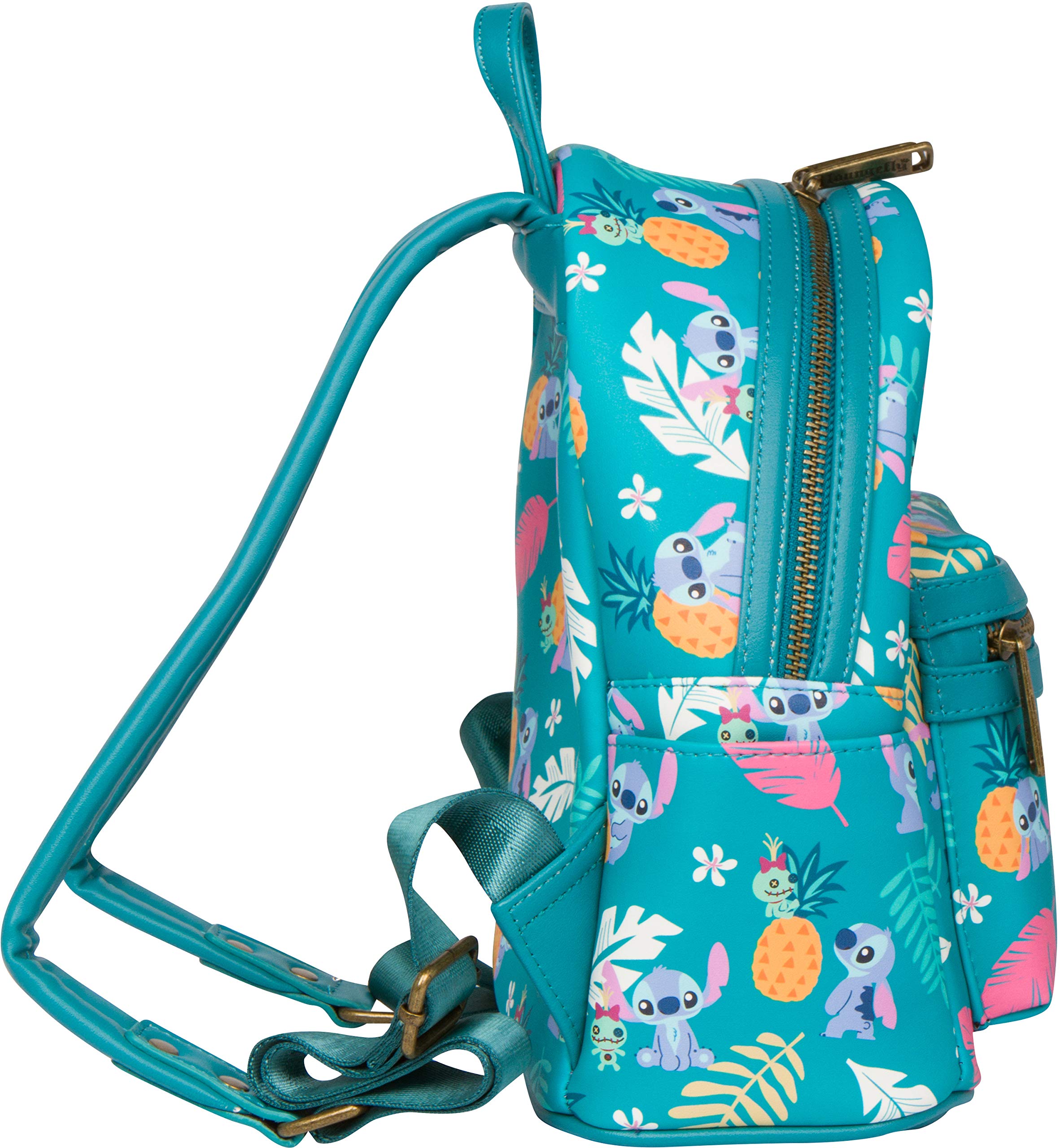 Loungefly Disney Lilo & Stitch Mini Backpack for Women - Cute Cartoon Character Small Crossbody Bag for School, Travel & Cosplay