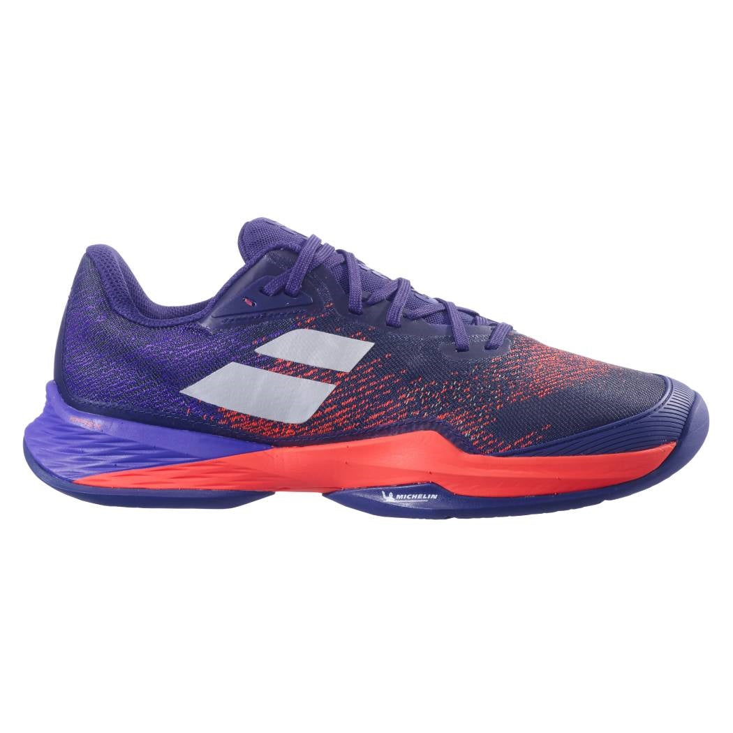 Babolat Jet Mach 3 AC Men's Tennis Shoes - Lightweight Performance Sneakers for Court Play (Blue) | Perfect for Competitive Matches & Training Sessions