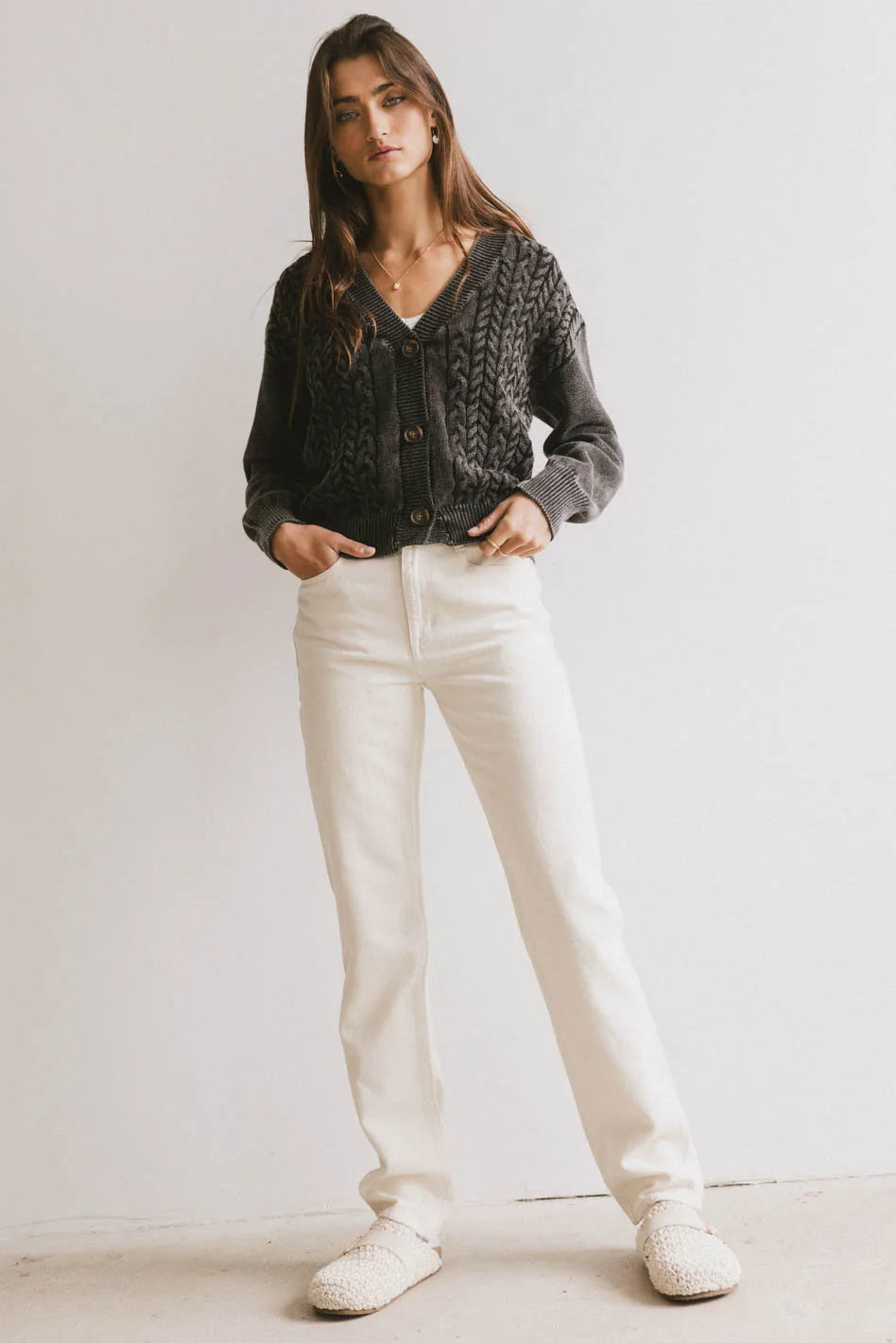 Lane Cable Knit Cardigan for Women - Cozy Winter Sweater | Soft & Warm Open Front Knitwear | Perfect for Casual Outfits, Office Wear & Holiday Gatherings