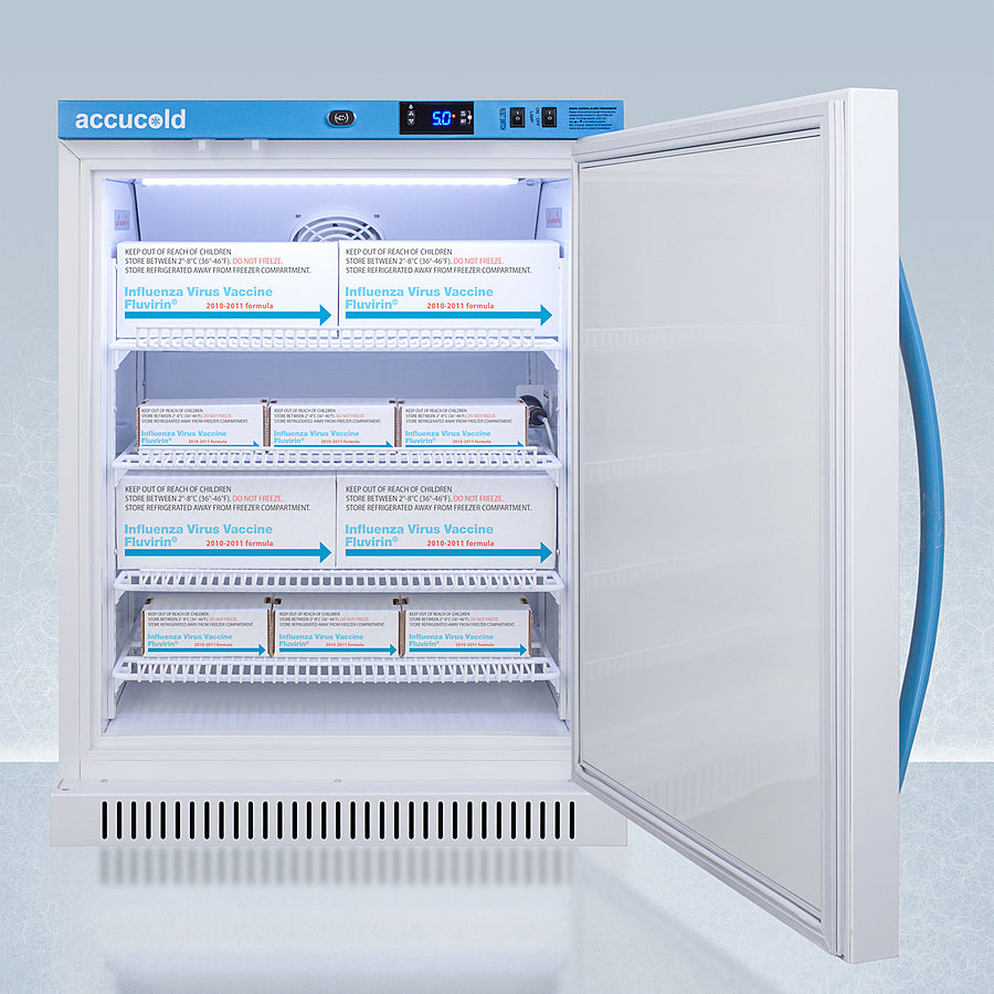 Accucold 6 Cu.Ft. ADA Compliant Vaccine Refrigerator with Digital Temperature Control - Perfect for Medical Clinics, Pharmacies, and Laboratory Storage