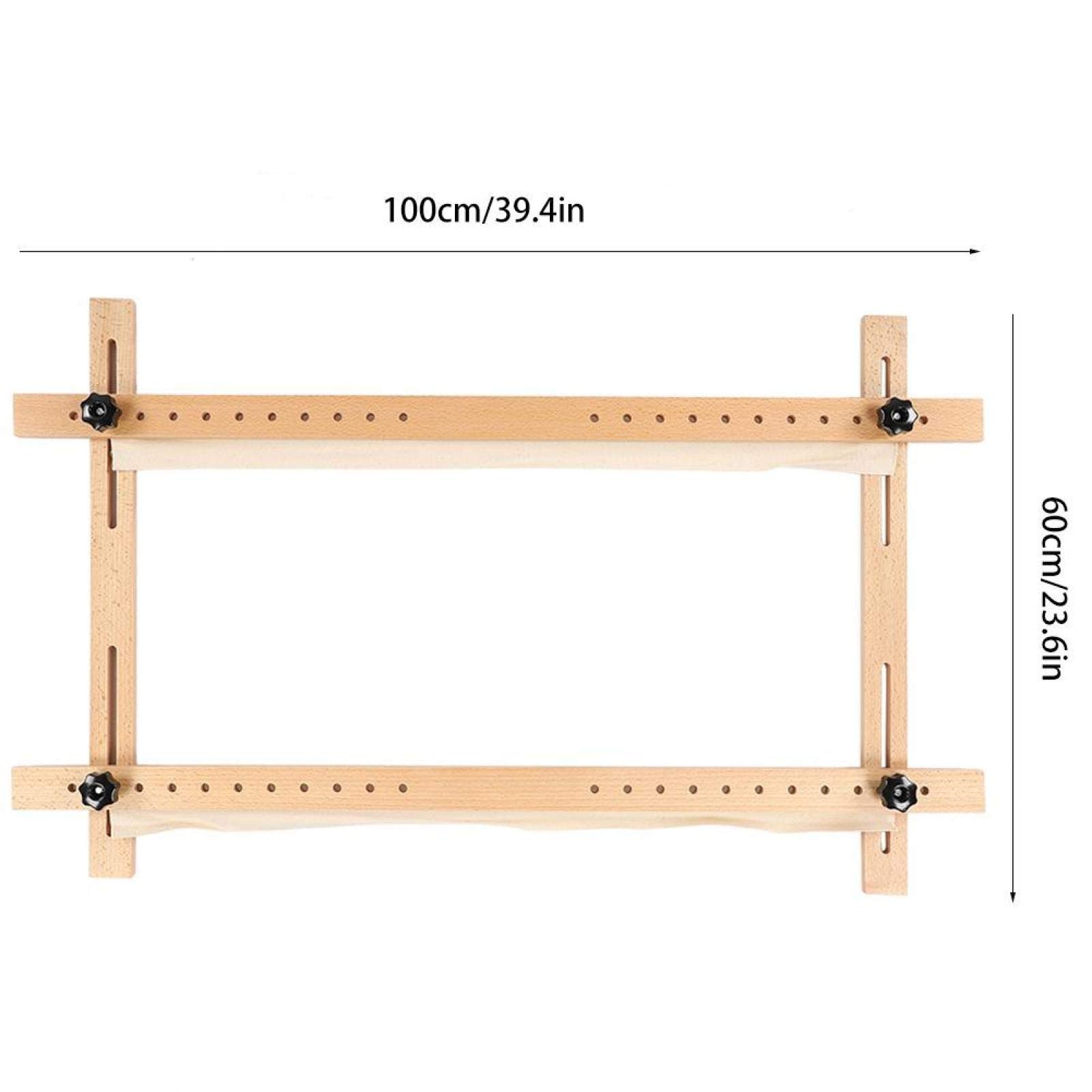 60 x 100cm Wooden Quilting Frame - Adjustable Embroidery Hoop for Cross Stitch & Sewing | Perfect for Handmade Crafts, DIY Projects & Home Decor