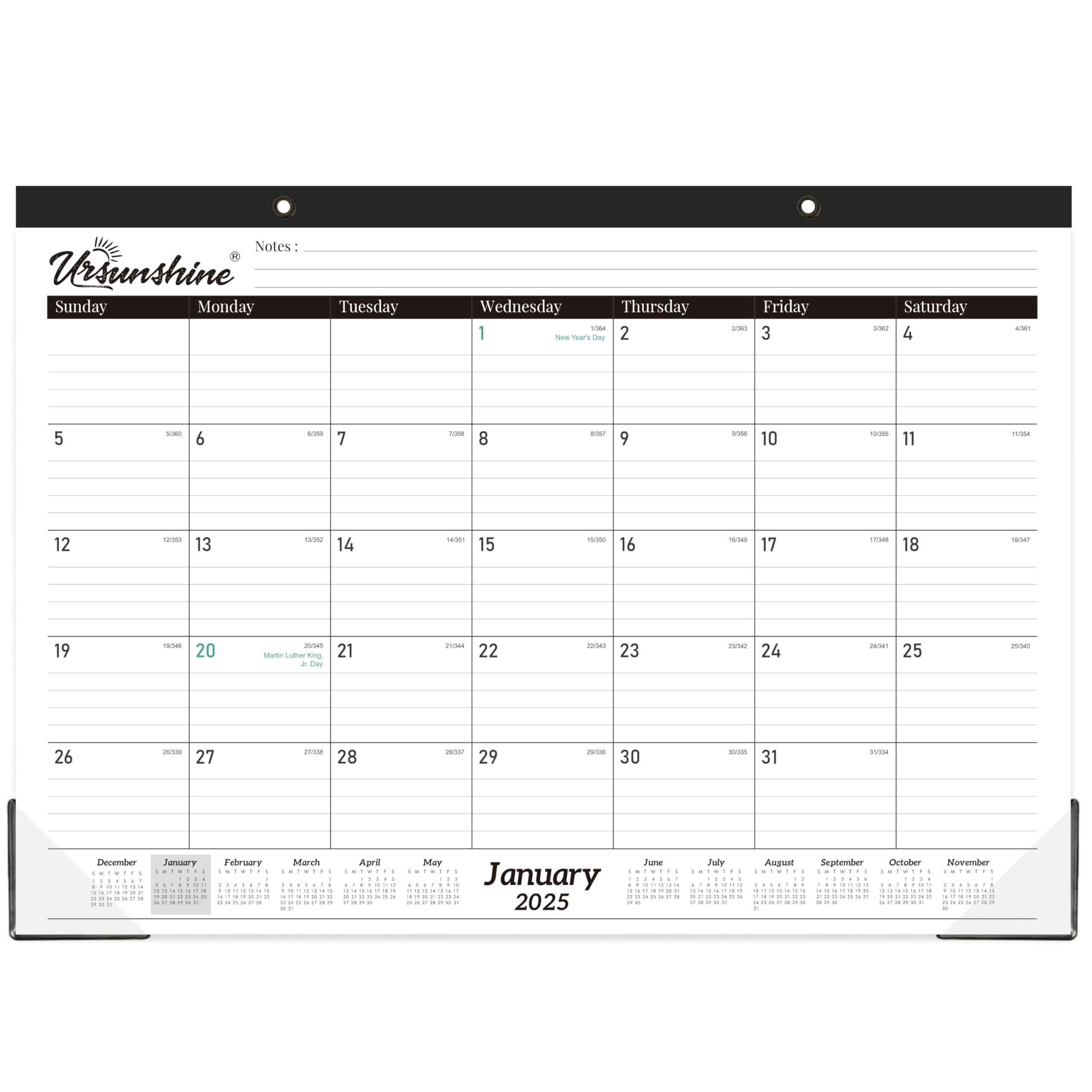 2025 Desk and Wall Calendar - 12 Month Planner Jan-Dec 2025, 17