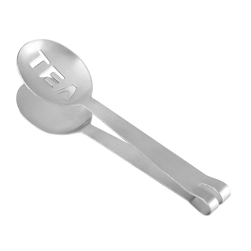 Premium Stainless Steel Tea Bag Squeezer & Holder - Durable Teabag Tongs for Loose Leaf Tea, Herbs, and Ice Cubes (Silver) - Perfect for Tea Lovers, Home Brewing, and Kitchen Use