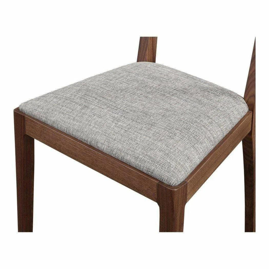 20 Inch Walnut Brown Dining Chair Set - Modern Wooden Kitchen Chairs for Dining Room, Restaurant & Home Decor