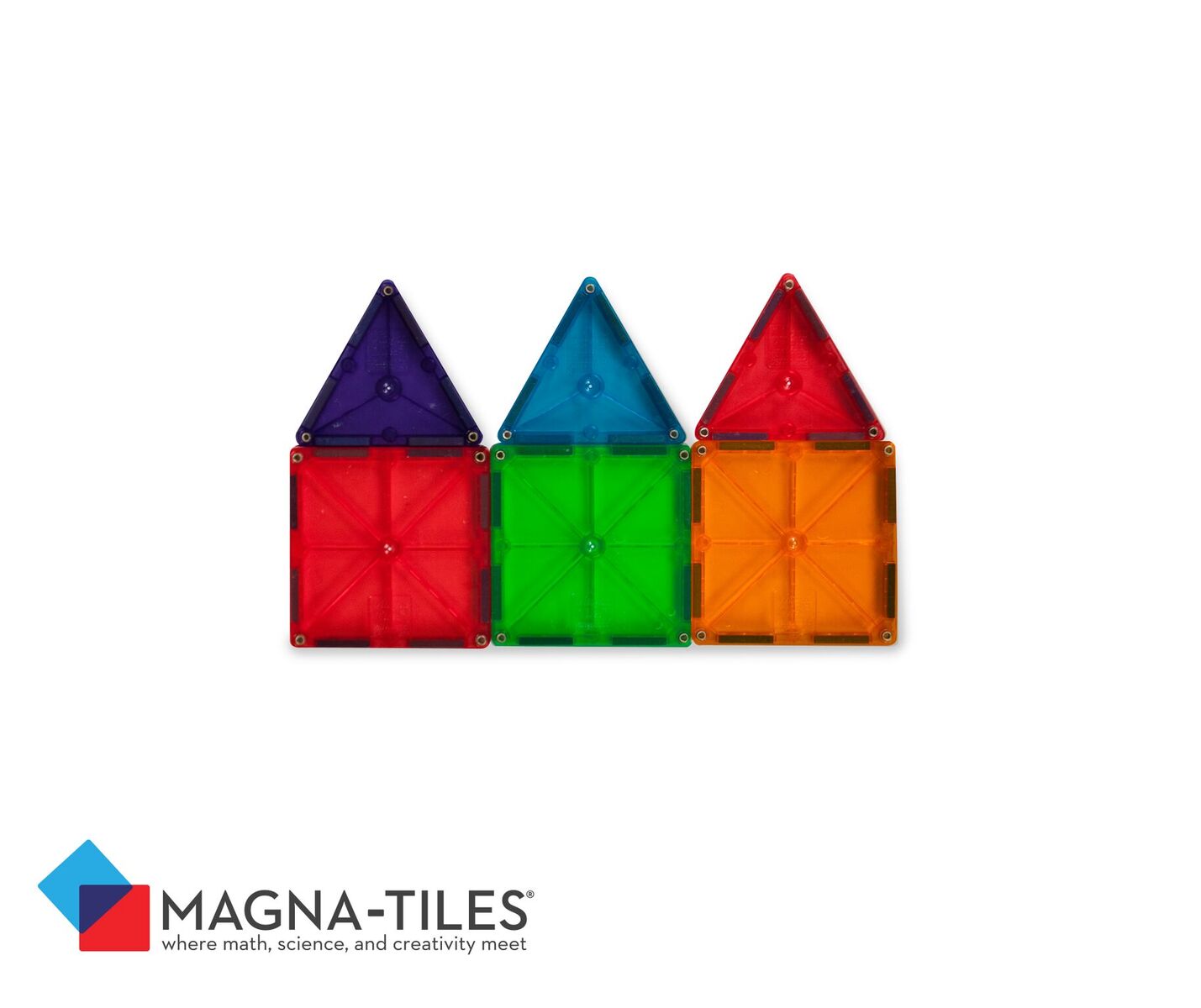 Clear Color Magnetic Building Tiles for Kids - STEM Educational Toys for Creative Play, Classroom & Home Learning Activities