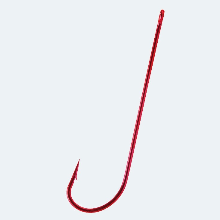 BKK Red Carlisle Bloodworm Fishing Hooks - Sharp & Durable Hooks for Freshwater & Saltwater Fishing - Perfect for Bass, Trout, and Panfish Angling