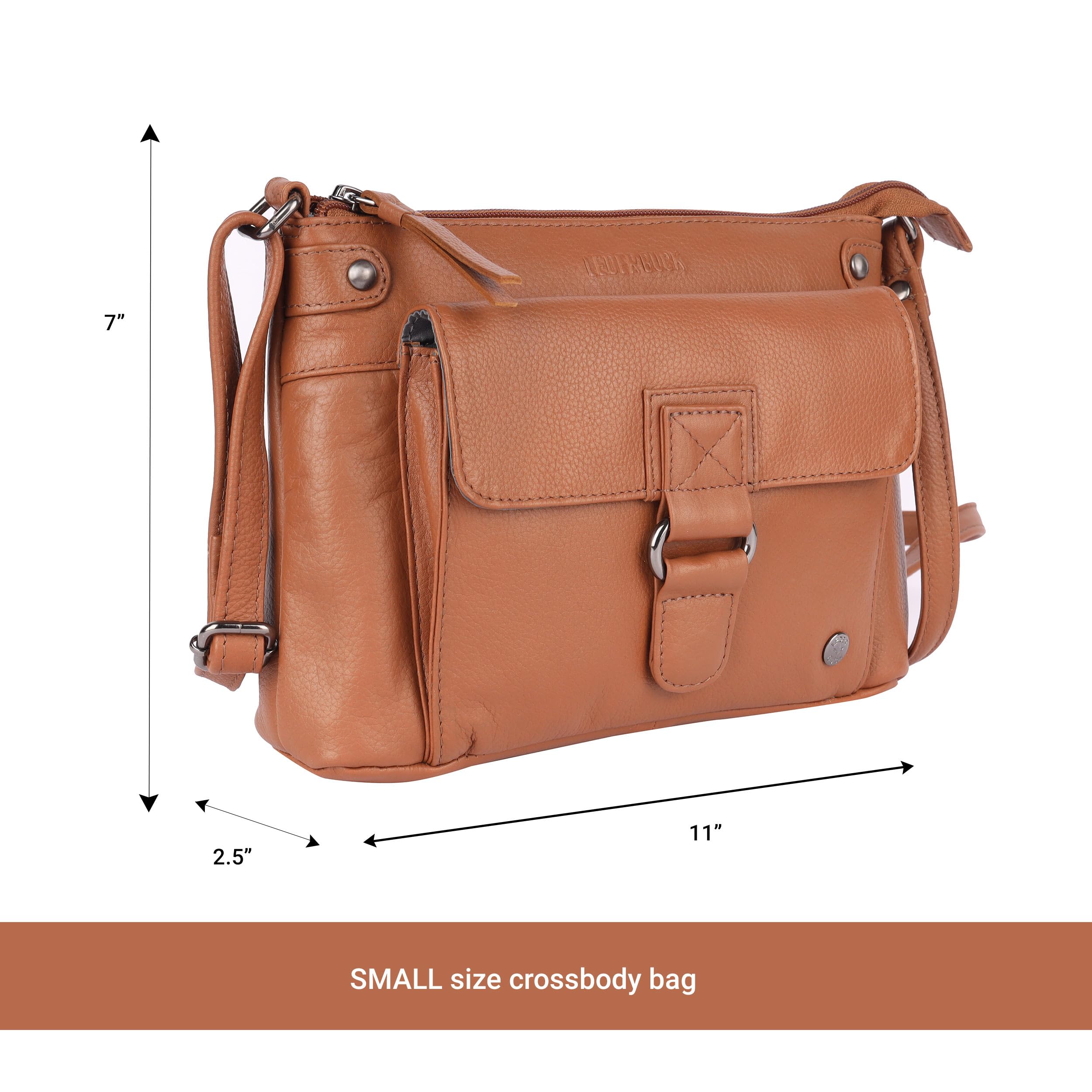 Lucy Small Soft Leather Crossbody Handbag for Women - Stylish & Lightweight Purse for Everyday Use, Travel & Date Night