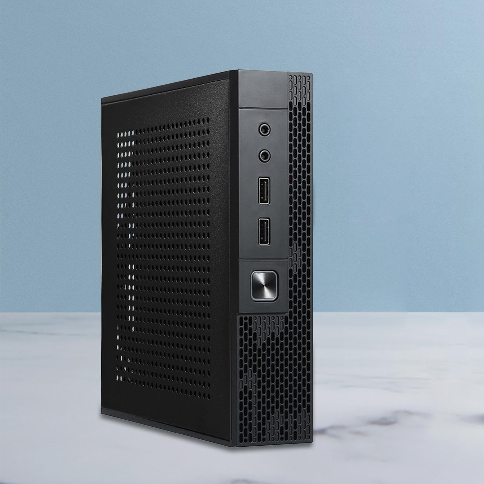 Rackmount Server Chassis - Mini ITX Computer Case with Metal Ventilation Holes for Office & Home Server Setup | Compact PC Enclosure for Networking & Data Storage