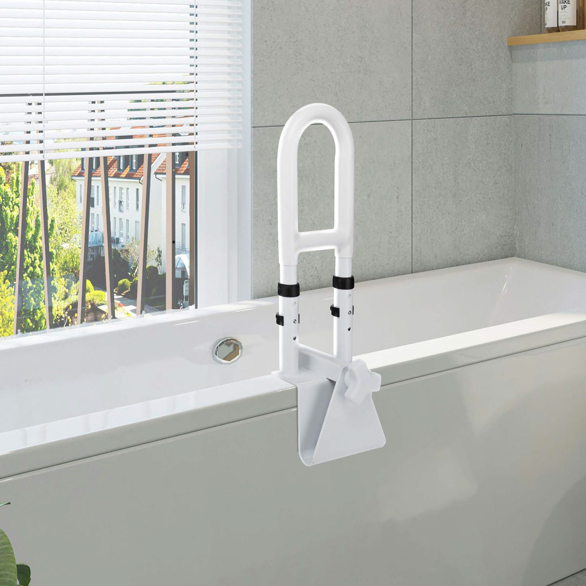 TheLAShop Adjustable Shower Grab Bar - 440lbs Weight Capacity, Non-Slip Bathroom Safety Rail for Elderly & Disabled - Perfect for Bathtubs, Showers & Wet Areas