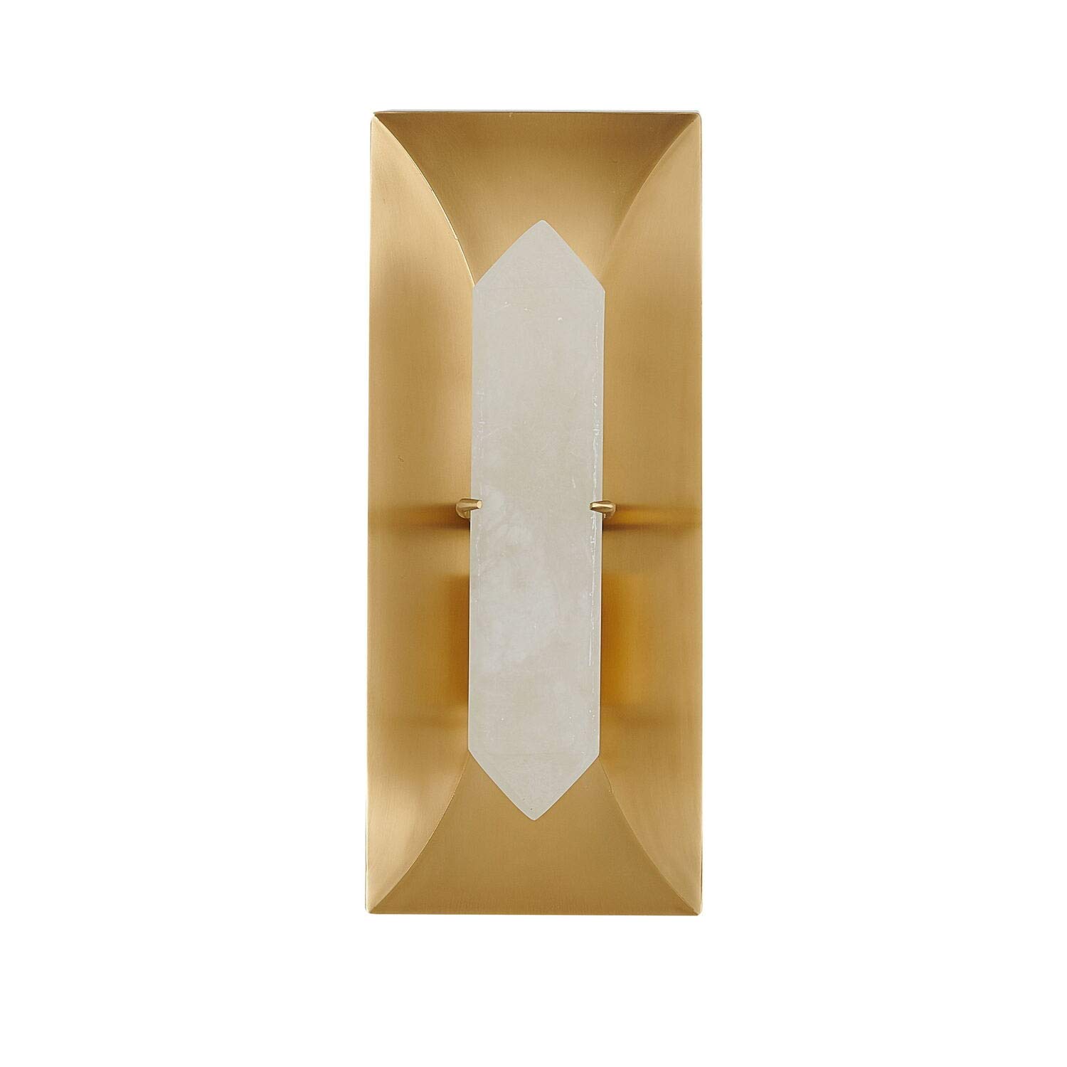 Bethel Copper Metal Frame Wall Sconce with White Alabaster Stone Center - Modern Industrial Lighting Fixture for Living Room, Bedroom & Hallway Decor