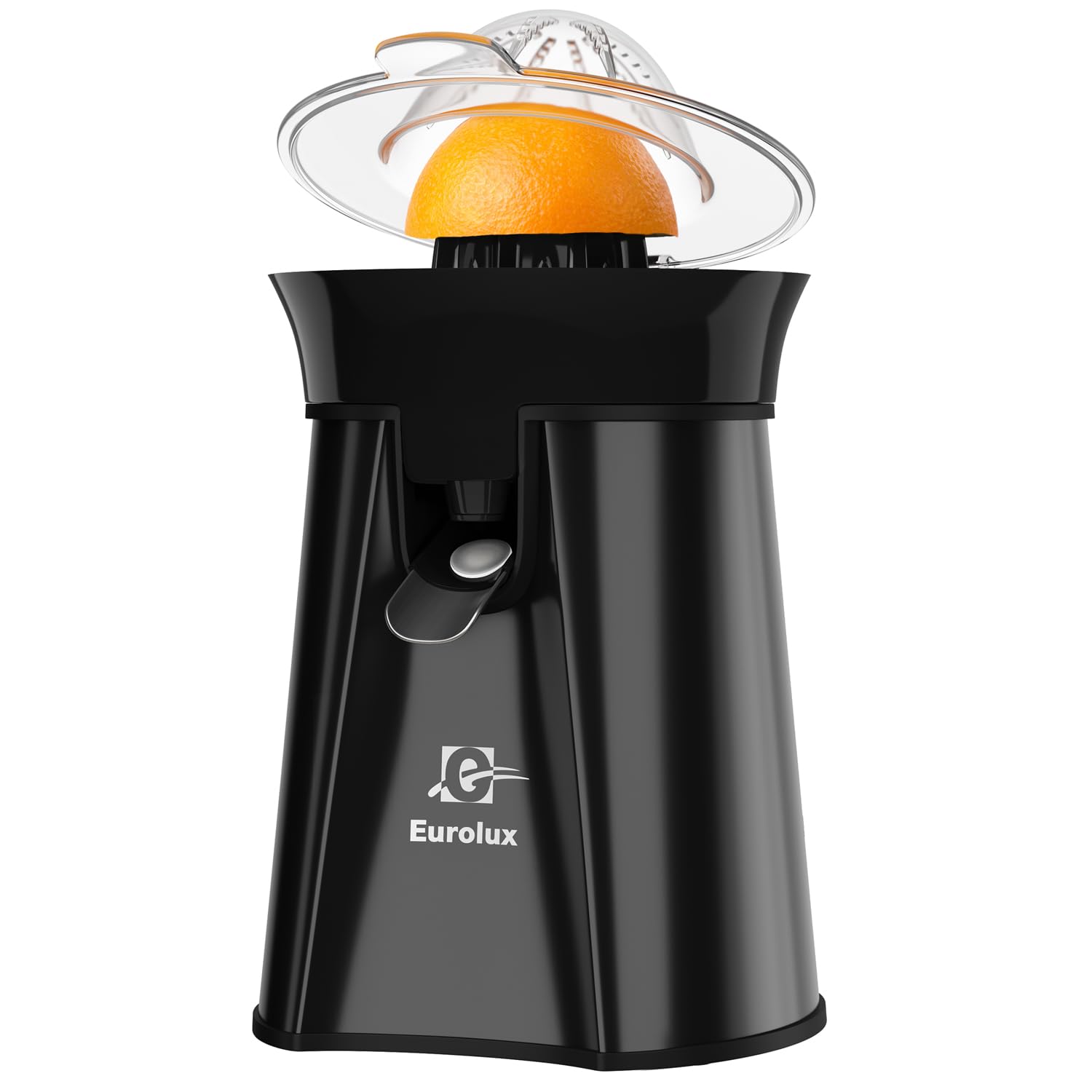 Premium Eurolux Electric Orange Juicer - High-Powered Citrus Squeezer for Oranges, Lemons, Limes & Grapefruits | 2-Size Cones, Easy-Clean Dishwasher Safe Parts | Perfect for Breakfast Bars, Juice Shops & Healthy Home Kitchens