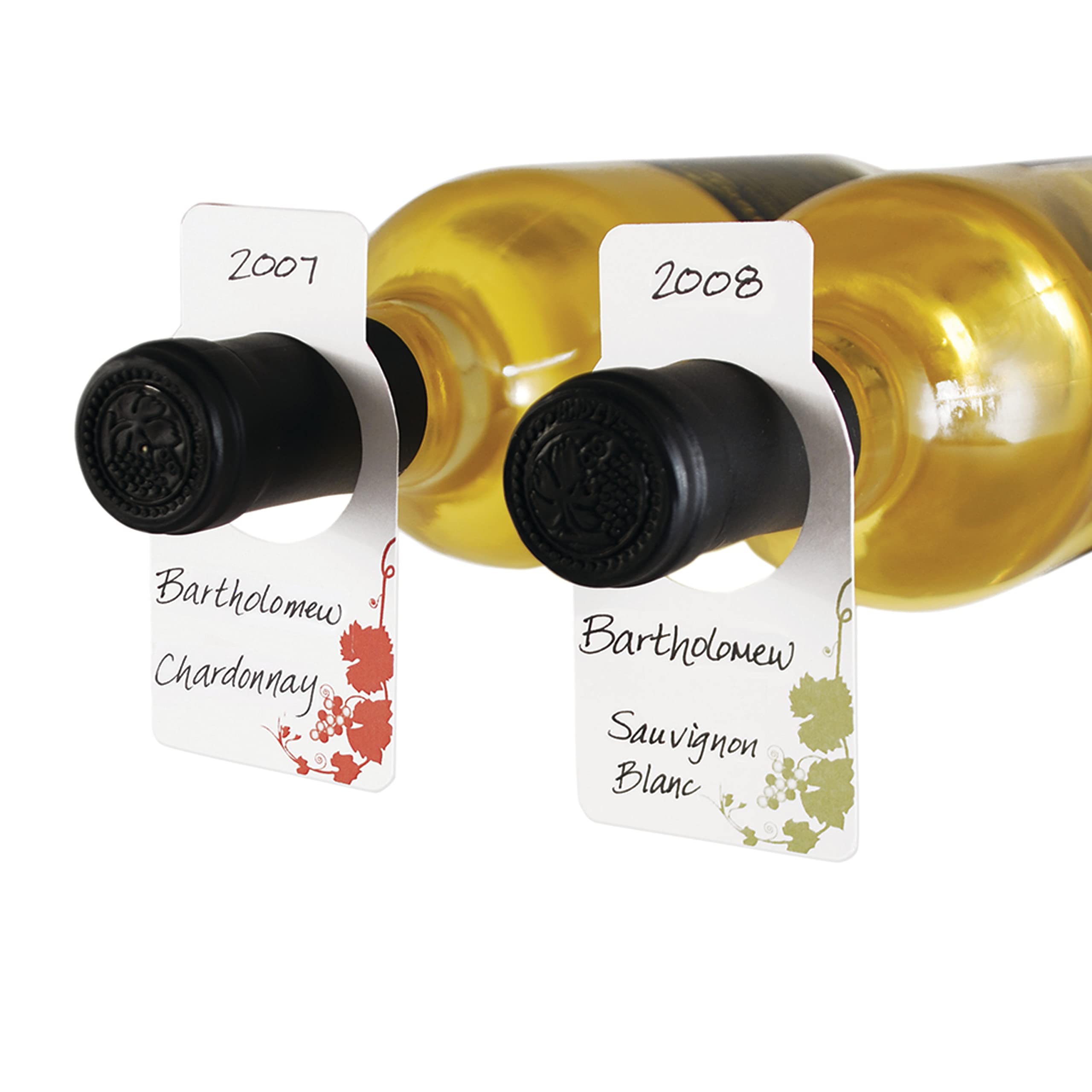 Premium Vintner Wine Cellar Tags by True - Elegant Wine Bottle Identification for Home Bars & Wine Collections